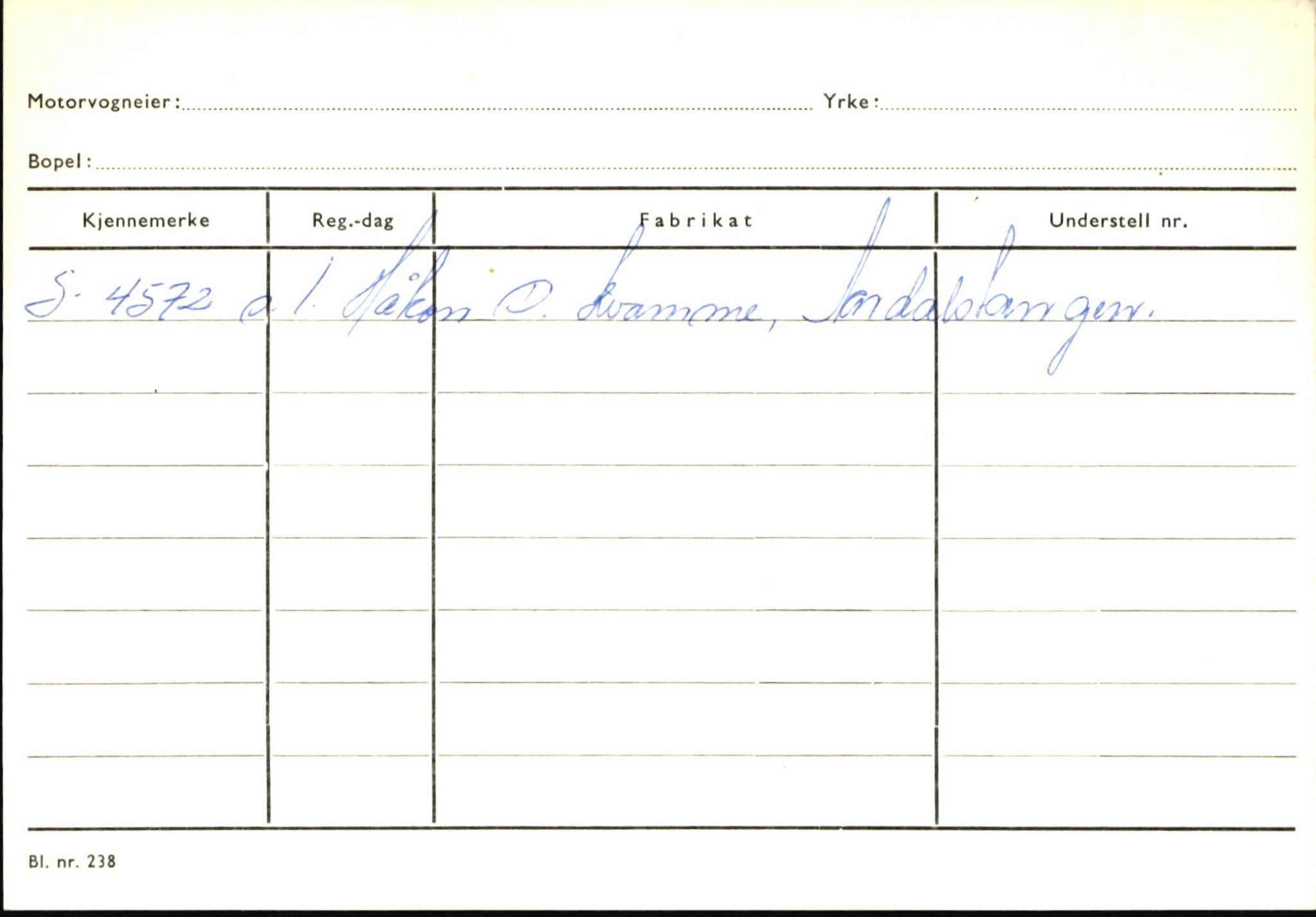 Statens vegvesen, Sogn og Fjordane vegkontor, SAB/A-5301/4/F/L0145: Registerkort Vågsøy S-Å. Årdal I-P, 1945-1975, p. 1306