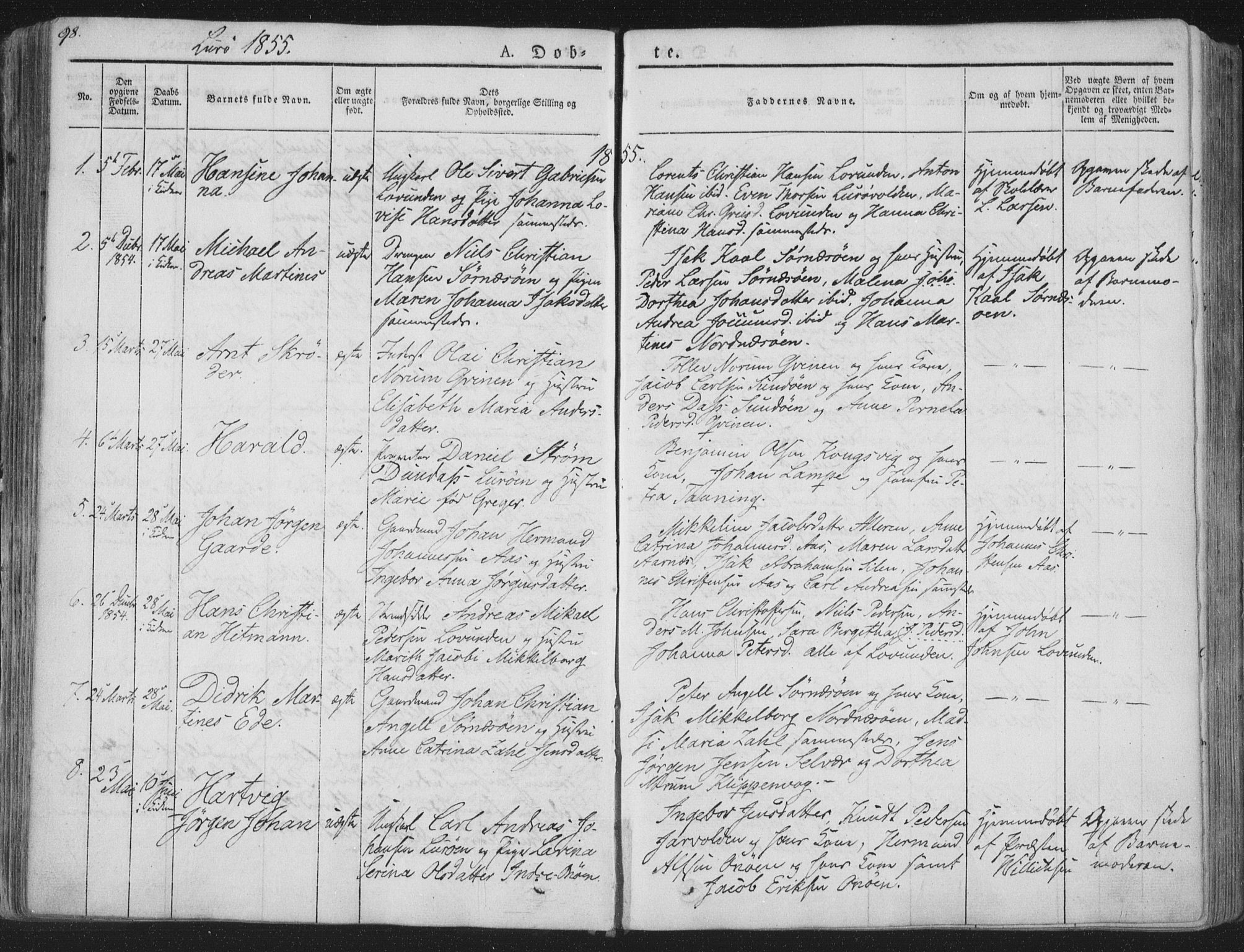 Ministerialprotokoller, klokkerbøker og fødselsregistre - Nordland, SAT/A-1459/839/L0565: Parish register (official) no. 839A02, 1825-1862, p. 98