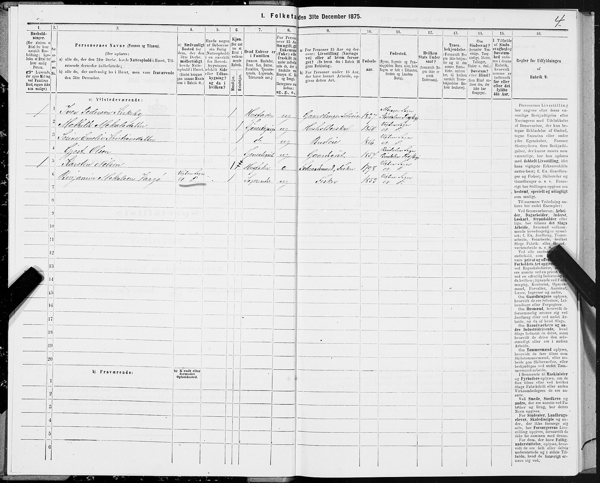 SAT, 1875 census for 1751P Nærøy, 1875, p. 4004