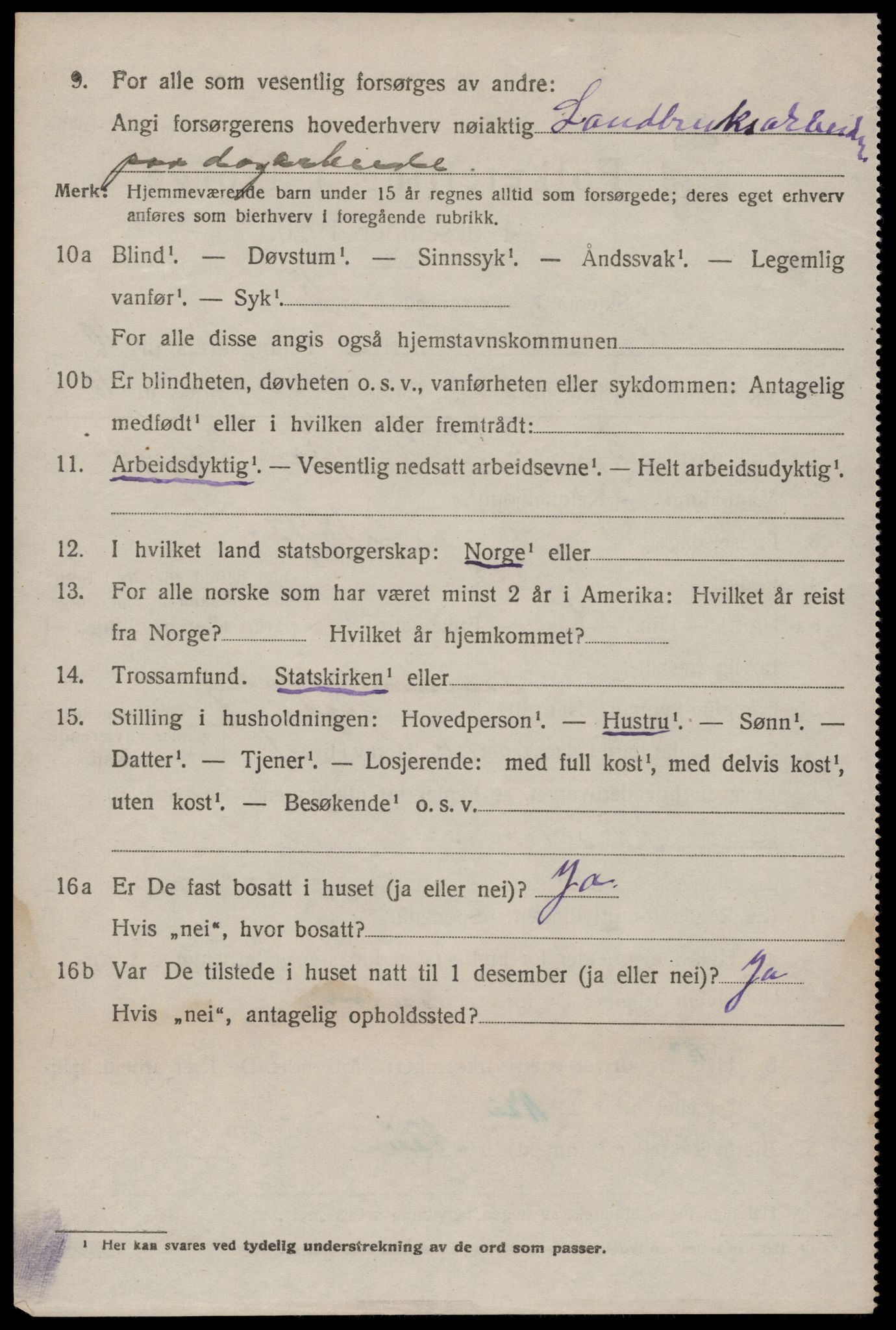 SAKO, 1920 census for Seljord, 1920, p. 5349