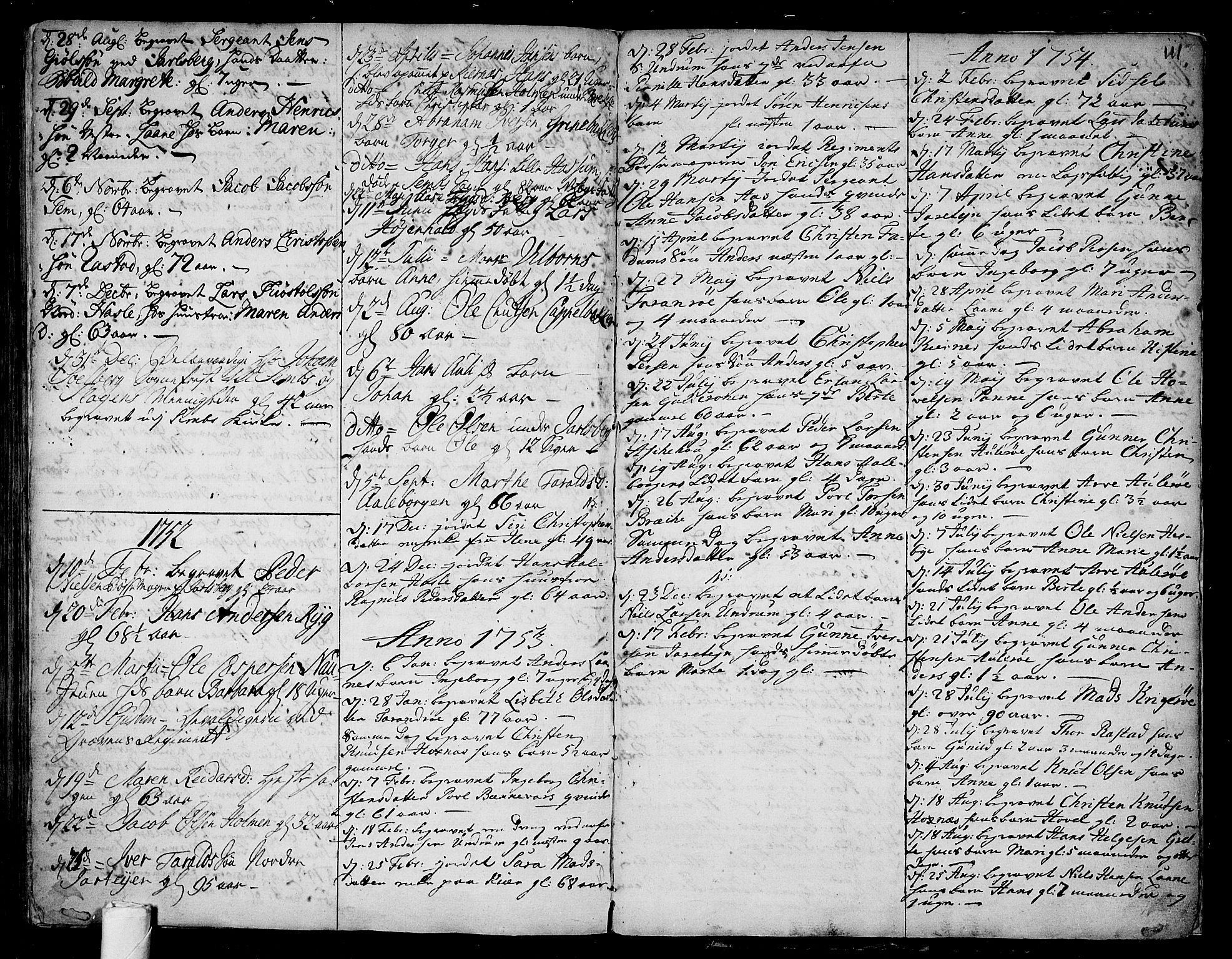 Sem kirkebøker, AV/SAKO-A-5/F/Fa/L0001: Parish register (official) no. I 1, 1702-1763, p. 111
