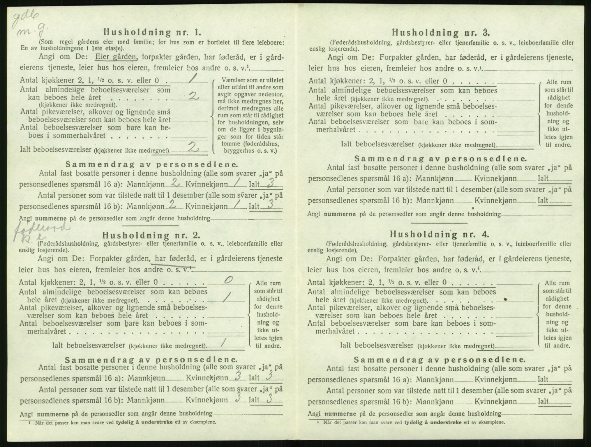 SAT, 1920 census for Volda, 1920, p. 1467