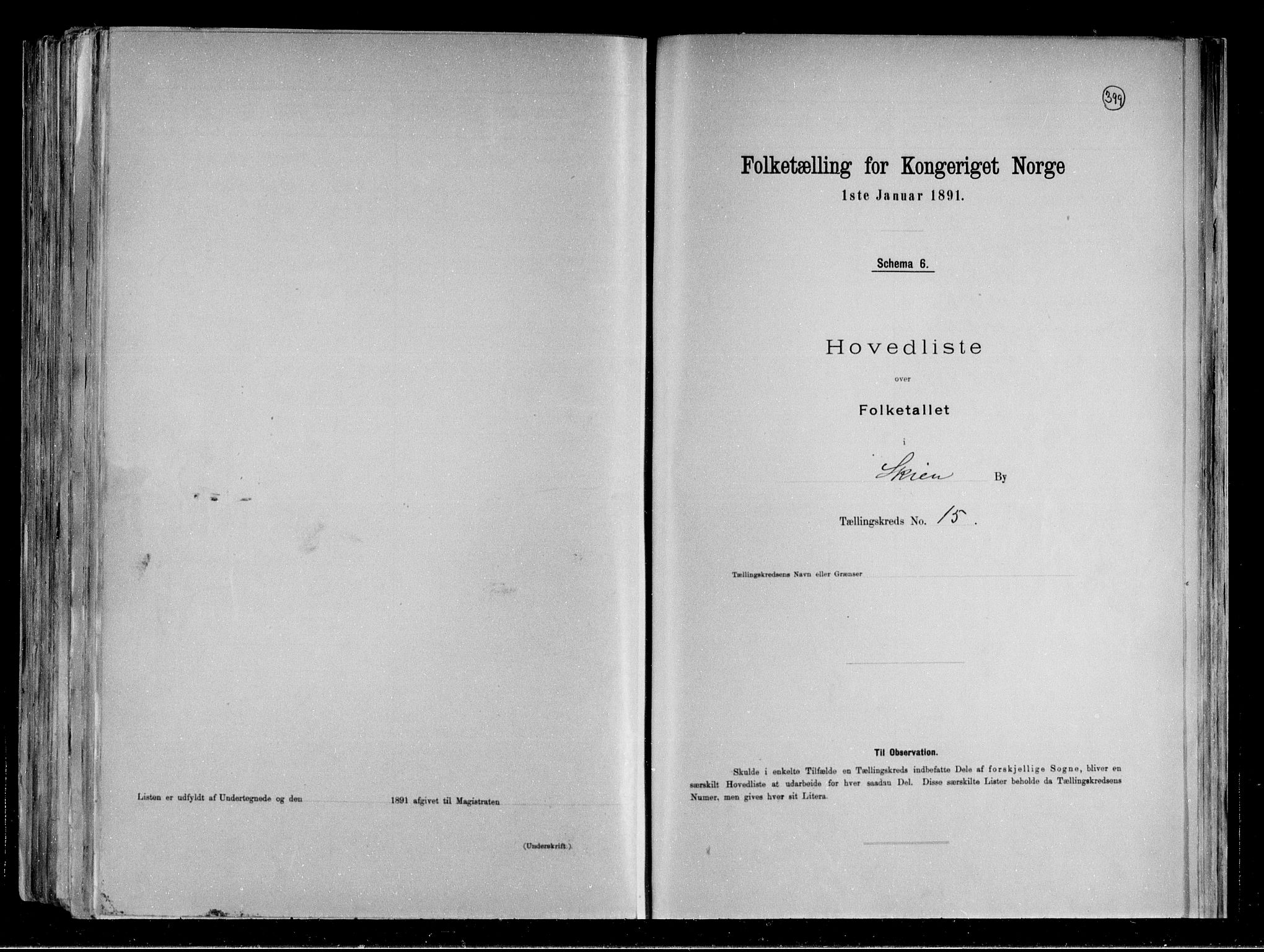 RA, 1891 census for 0806 Skien, 1891, p. 37