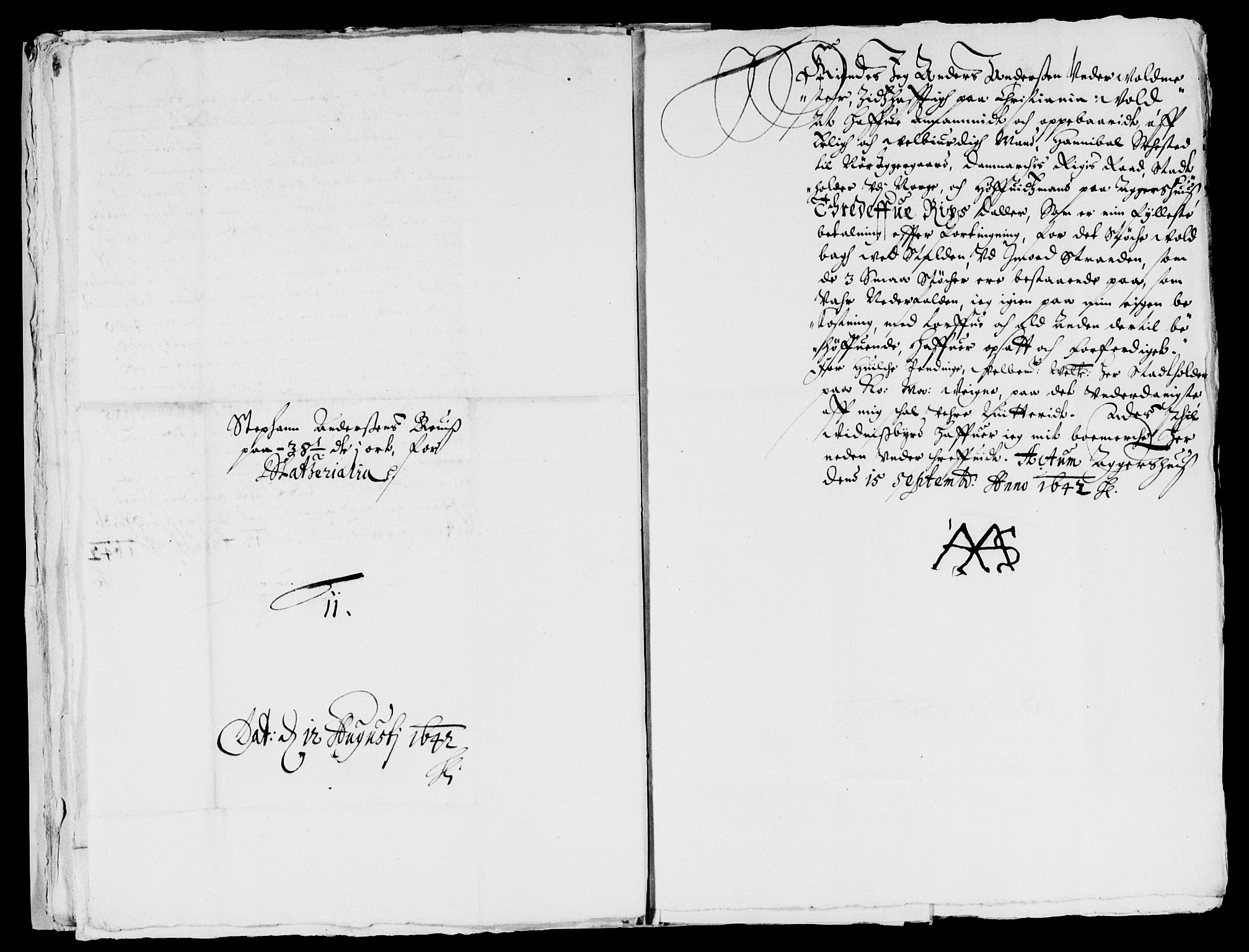 Rentekammeret inntil 1814, Reviderte regnskaper, Lensregnskaper, AV/RA-EA-5023/R/Rb/Rba/L0169: Akershus len, 1642-1643