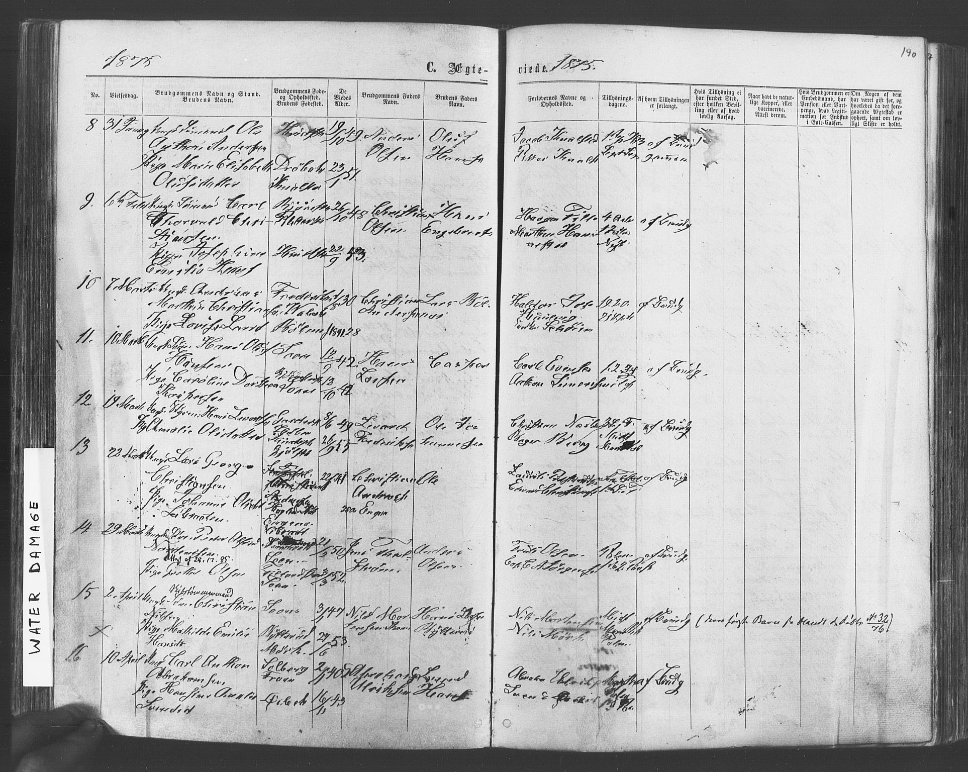 Vestby prestekontor Kirkebøker, SAO/A-10893/F/Fa/L0008: Parish register (official) no. I 8, 1863-1877, p. 190
