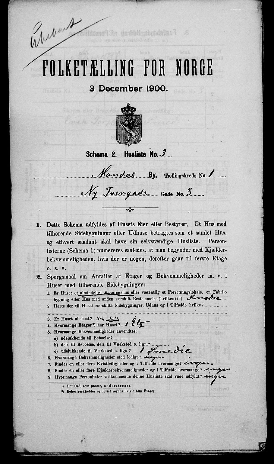 SAK, 1900 census for Mandal, 1900, p. 64