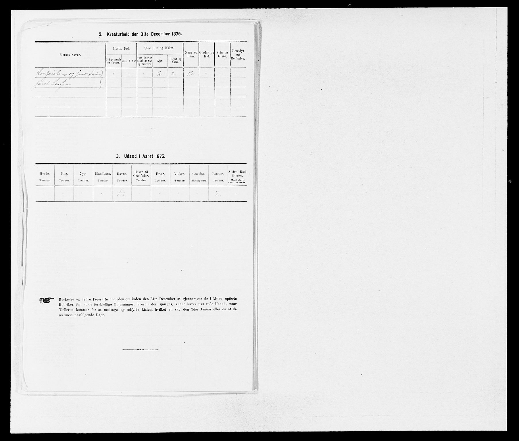 SAB, 1875 census for 1218P Finnås, 1875, p. 1294