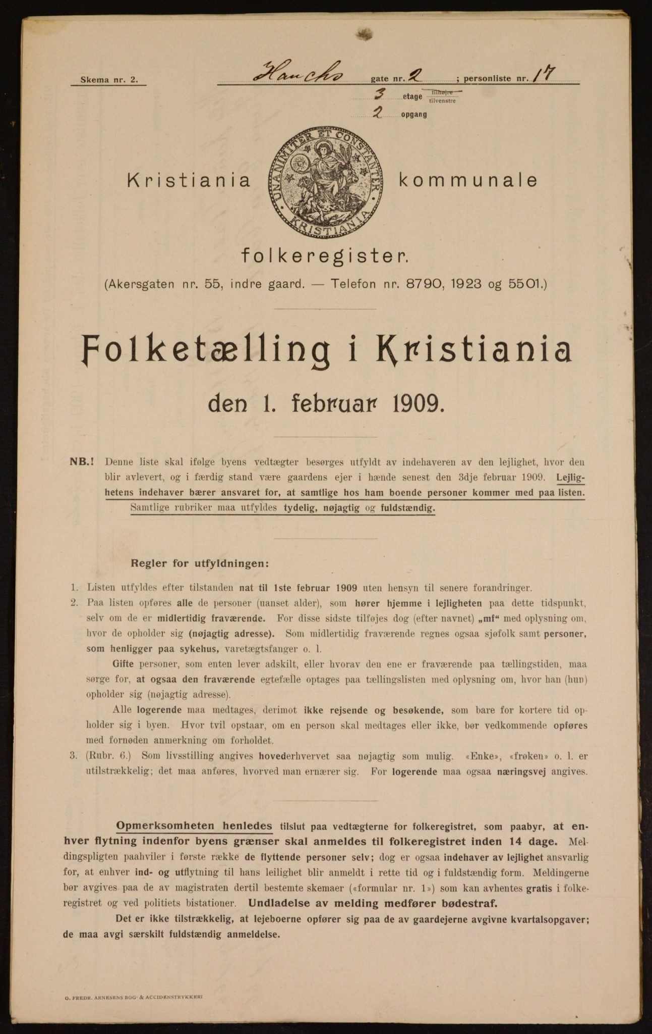 OBA, Municipal Census 1909 for Kristiania, 1909, p. 31771