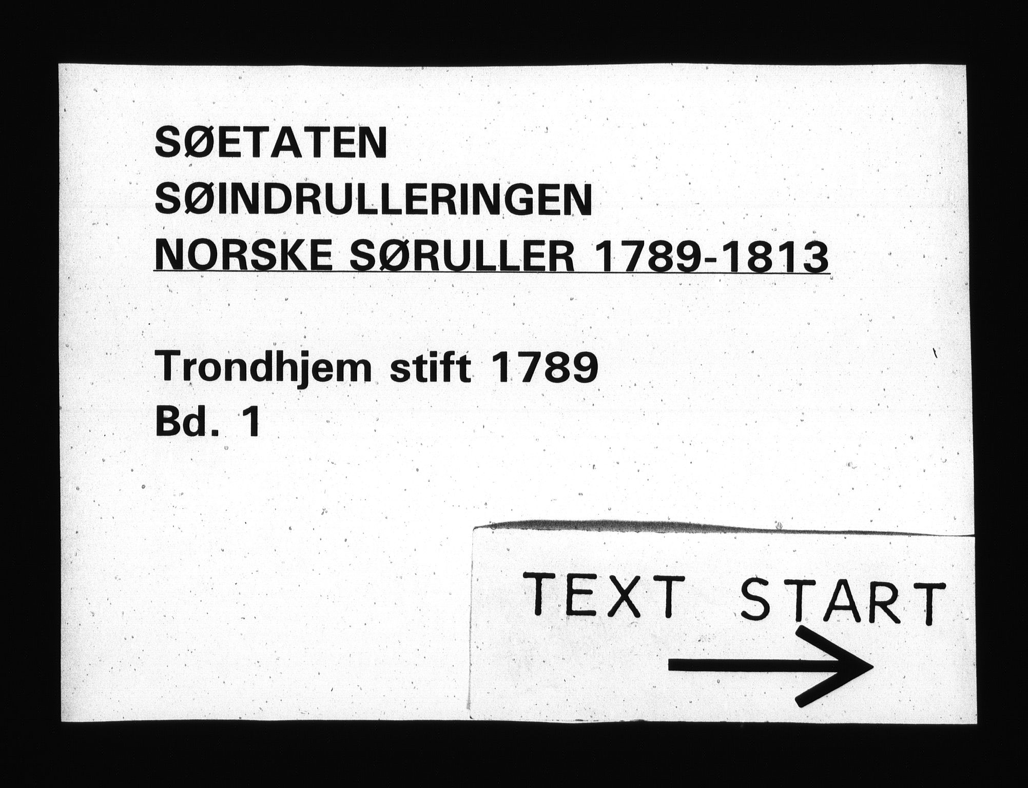 Sjøetaten, RA/EA-3110/F/L0306: Trondheim stift, bind 1, 1789