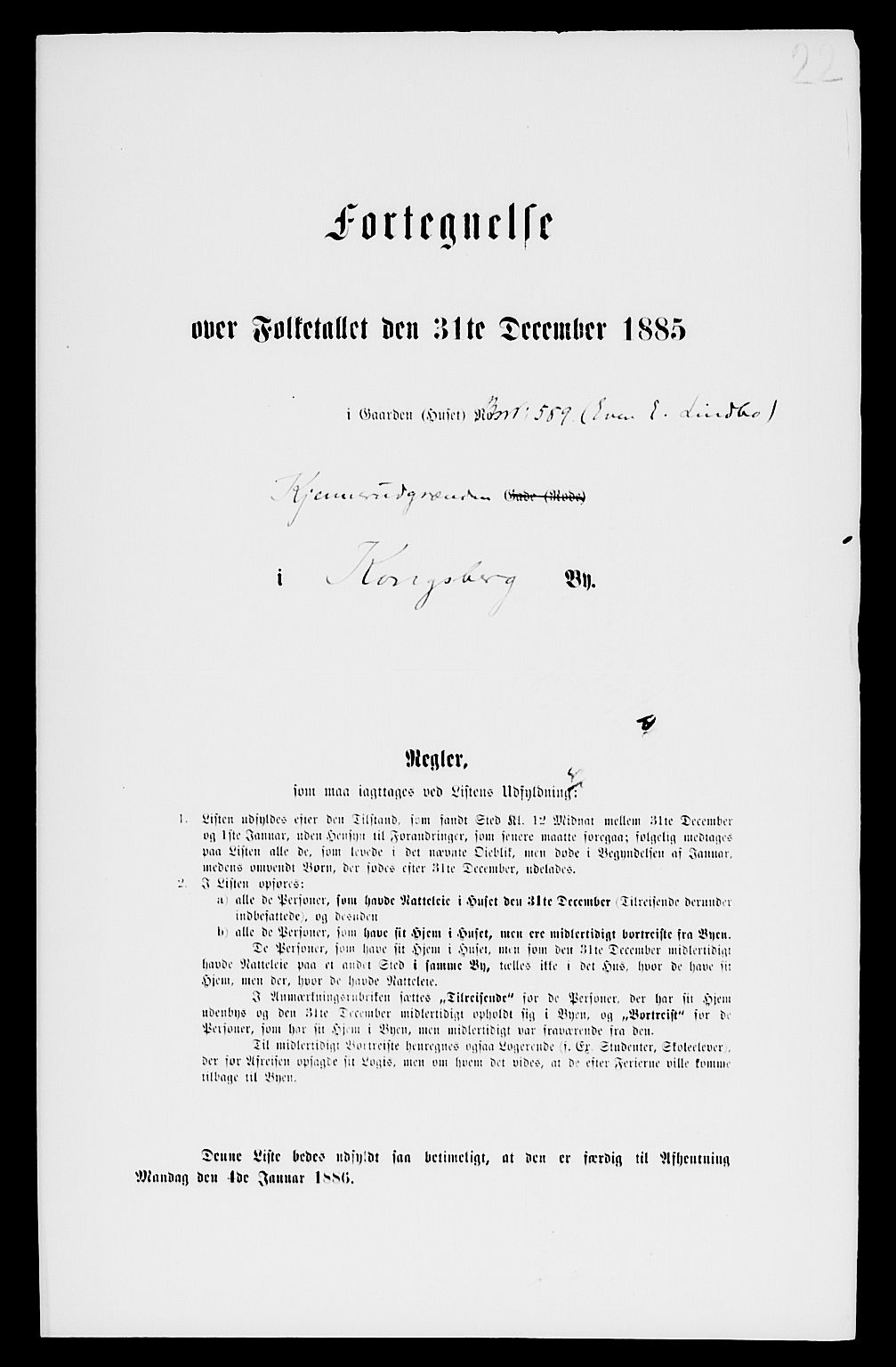 SAKO, 1885 census for 0604 Kongsberg, 1885, p. 1364