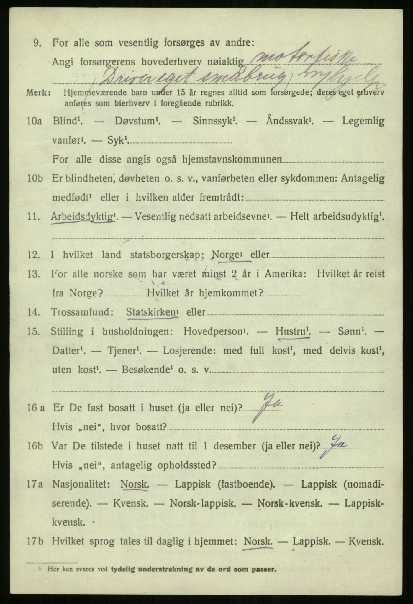 SATØ, 1920 census for Sørfjord, 1920, p. 1353