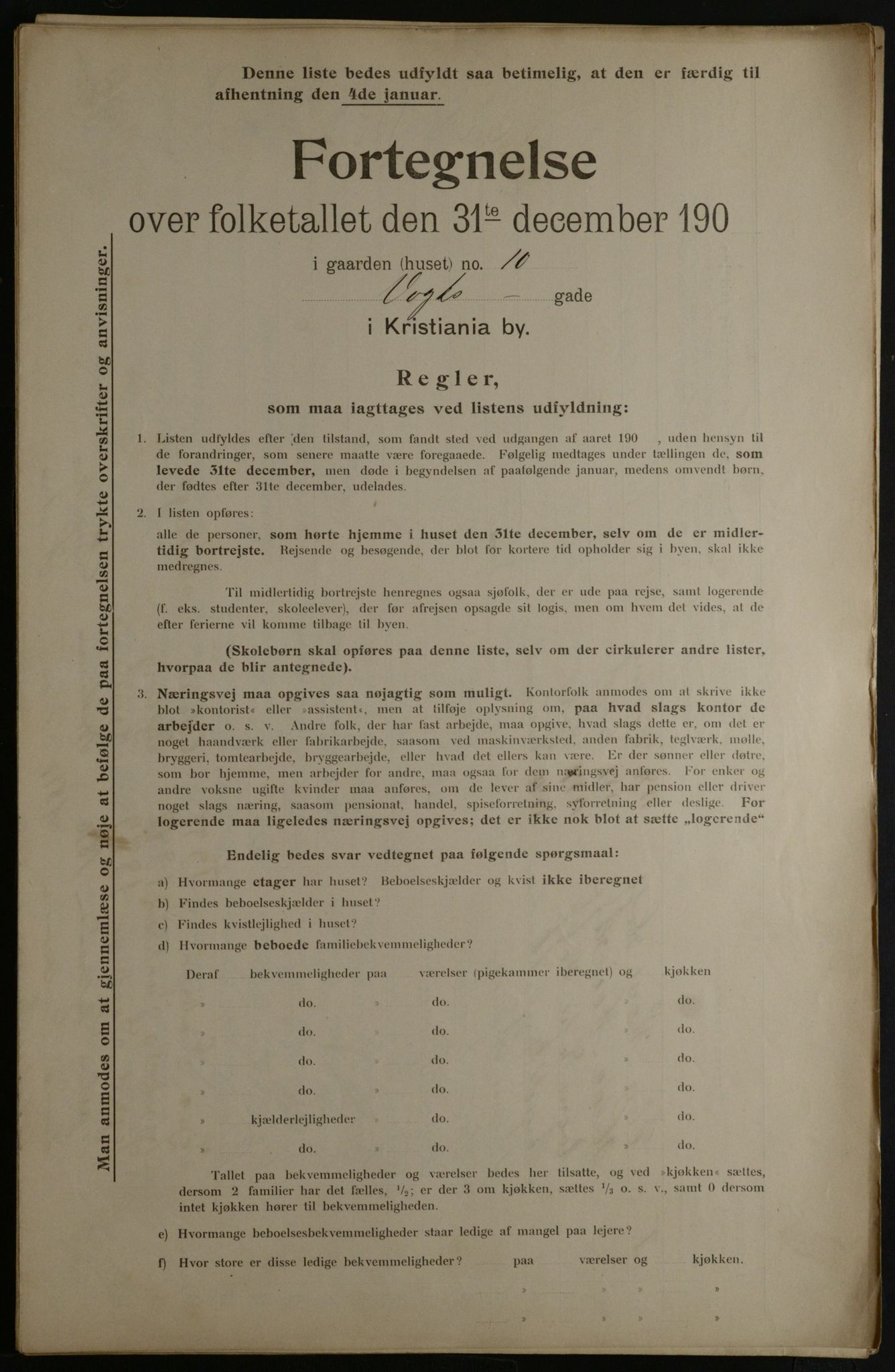 OBA, Municipal Census 1901 for Kristiania, 1901, p. 19073