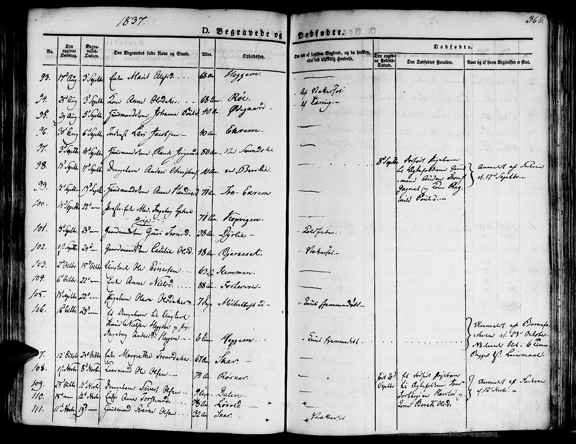 Ministerialprotokoller, klokkerbøker og fødselsregistre - Møre og Romsdal, SAT/A-1454/586/L0983: Parish register (official) no. 586A09, 1829-1843, p. 366
