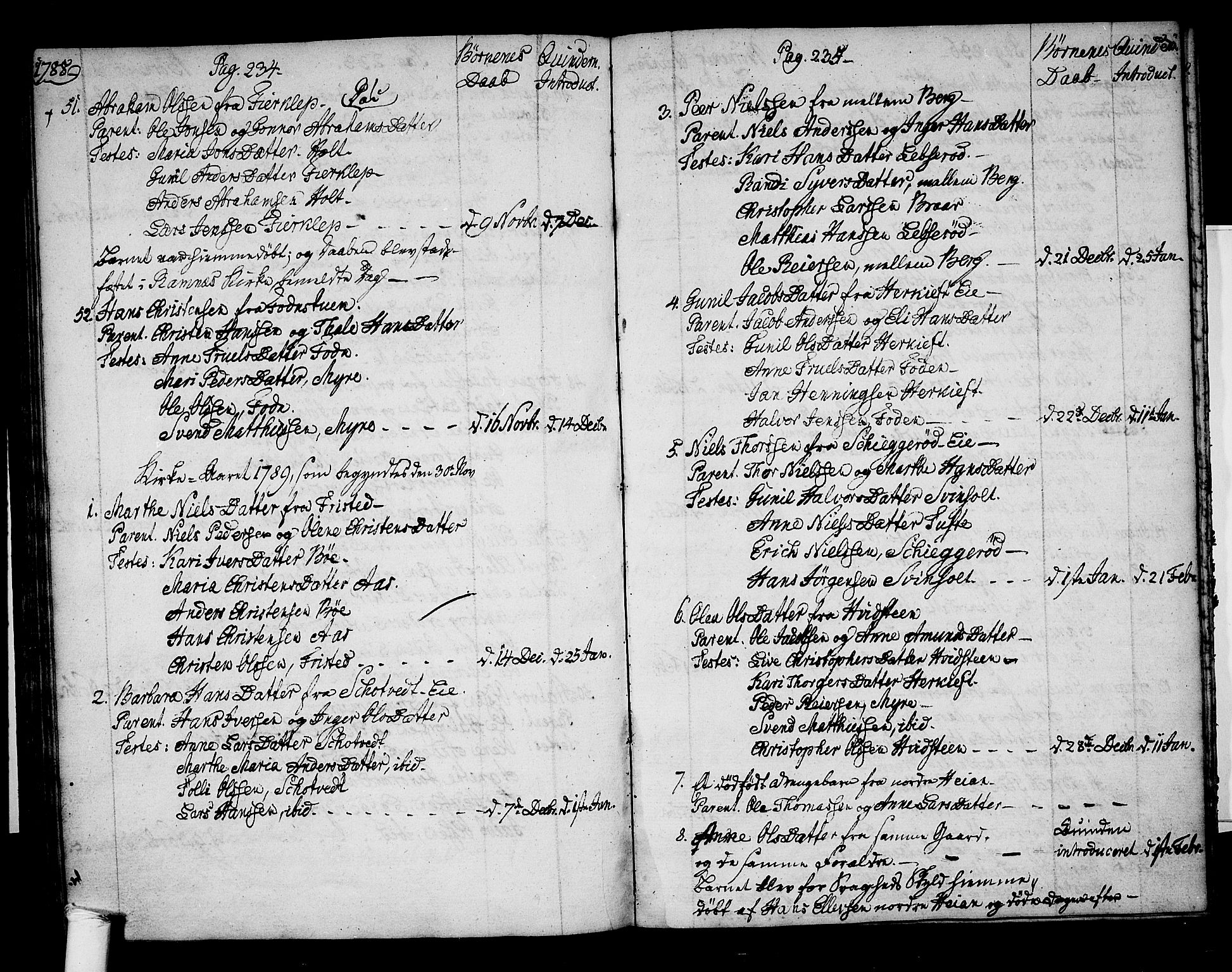 Ramnes kirkebøker, AV/SAKO-A-314/F/Fa/L0002: Parish register (official) no. I 2, 1773-1790, p. 234-235