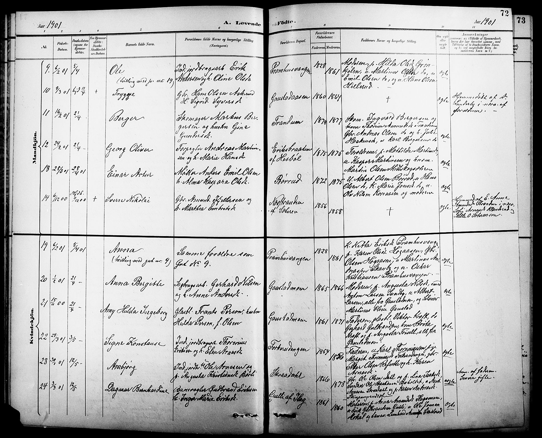 Eidskog prestekontor, AV/SAH-PREST-026/H/Ha/Hab/L0001: Parish register (copy) no. 1, 1895-1917, p. 72