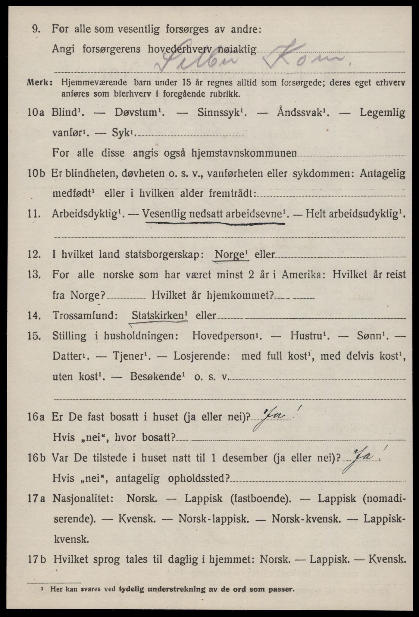 SAT, 1920 census for Selbu, 1920, p. 1921