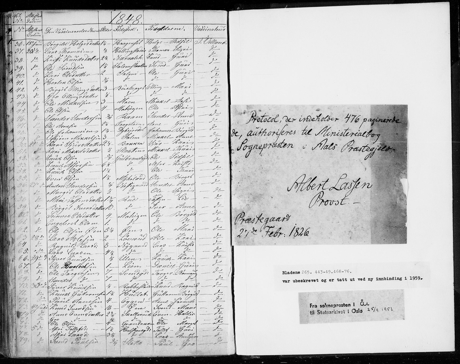 Ål kirkebøker, SAKO/A-249/F/Fa/L0005: Parish register (official) no. I 5, 1825-1848, p. 467