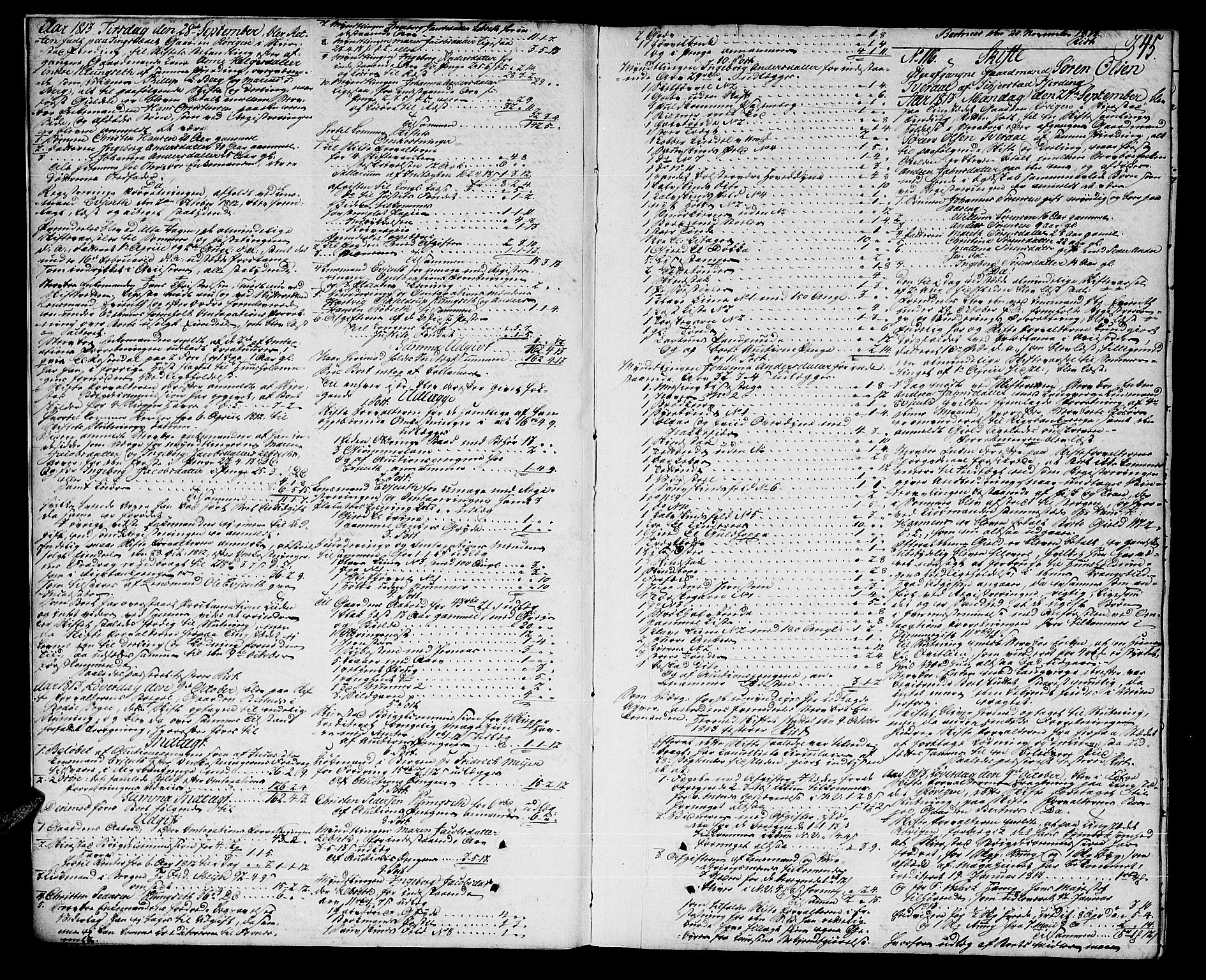 Salten sorenskriveri, AV/SAT-A-4578/1/3/3A/L0042: Skifteprotokoll 19b, 1813-1815, p. 344b-345a