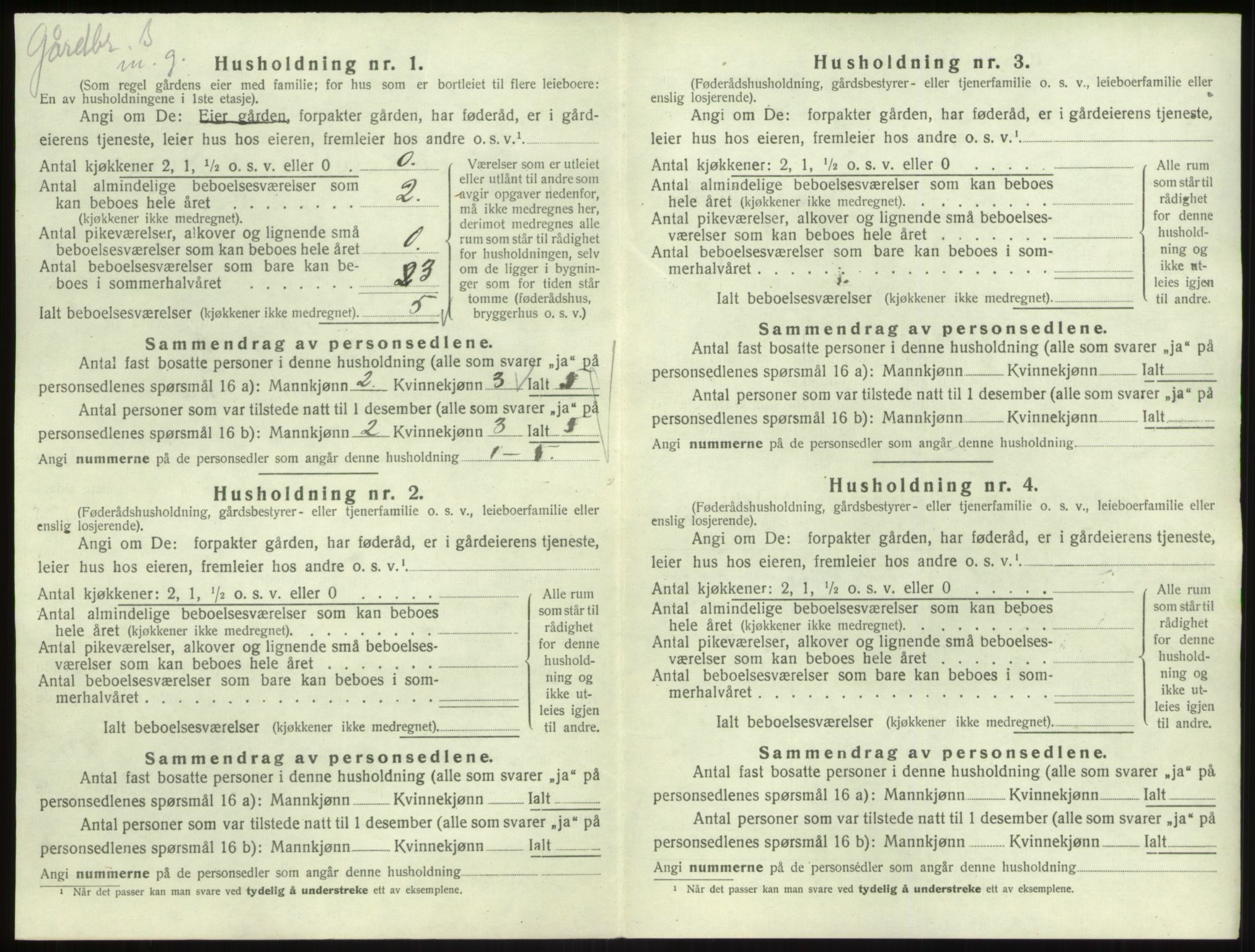 SAB, 1920 census for Lavik, 1920, p. 46