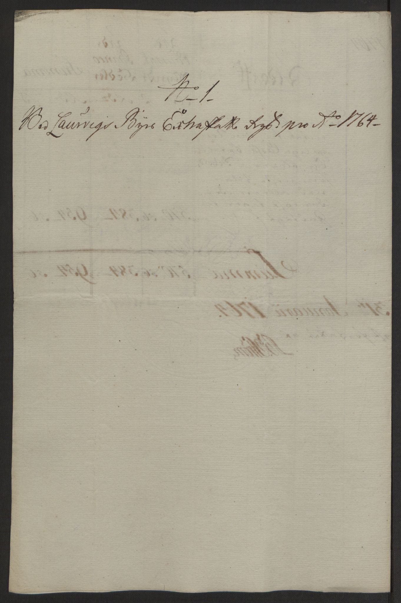 Rentekammeret inntil 1814, Reviderte regnskaper, Byregnskaper, AV/RA-EA-4066/R/Ri/L0183/0001: [I4] Kontribusjonsregnskap / Ekstraskatt, 1762-1768, p. 180