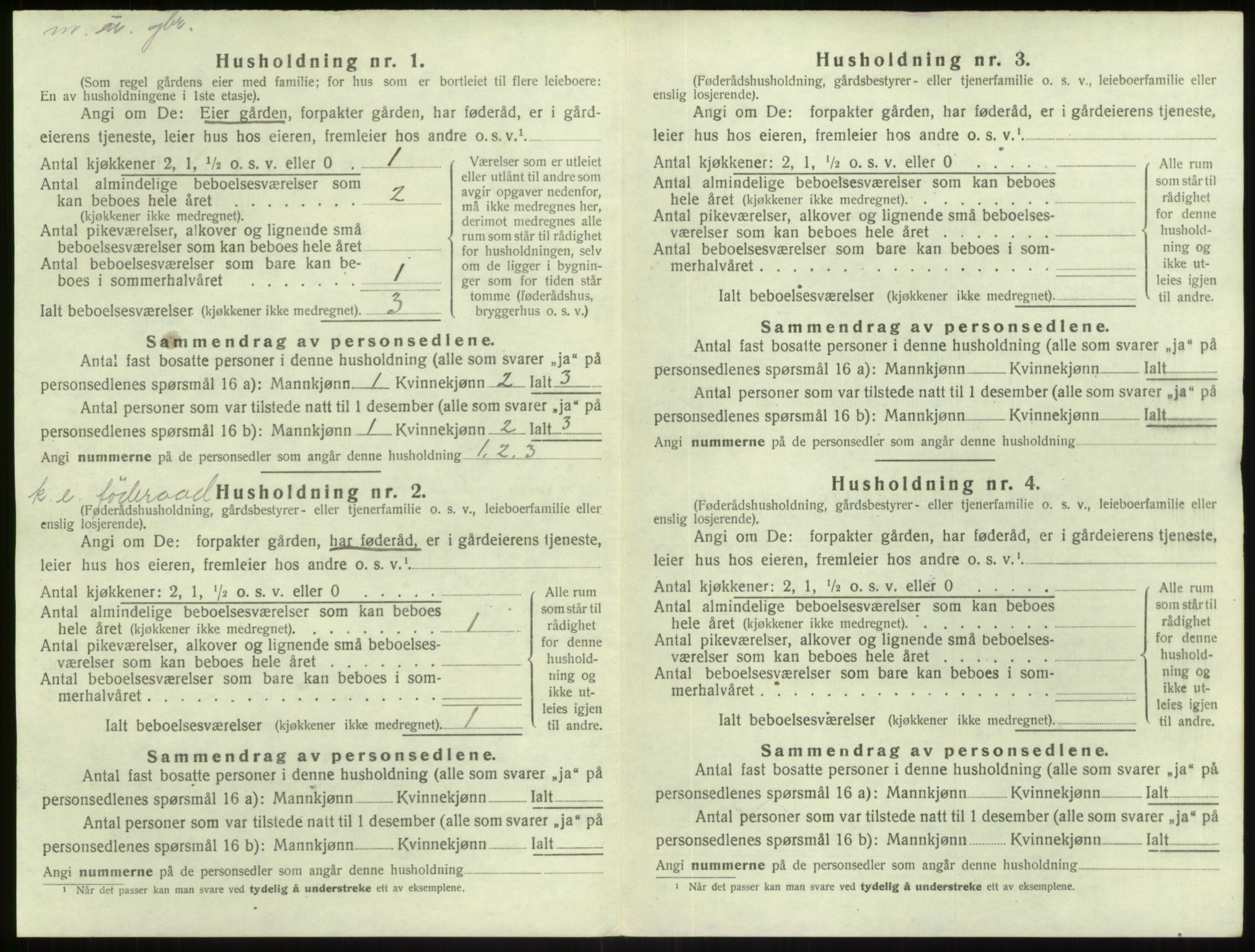 SAB, 1920 census for Gulen, 1920, p. 764