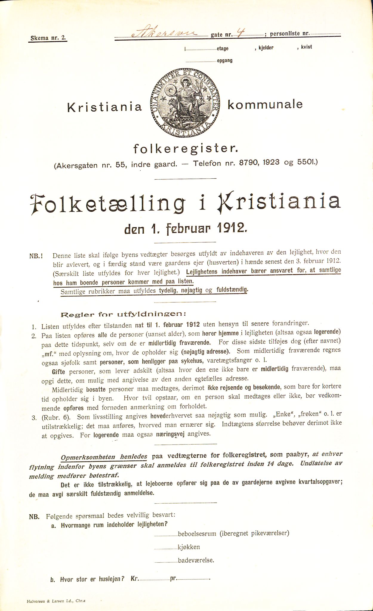 OBA, Municipal Census 1912 for Kristiania, 1912, p. 834