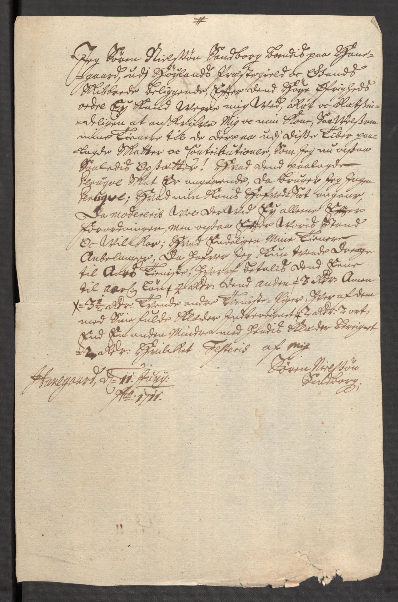 Rentekammeret inntil 1814, Reviderte regnskaper, Fogderegnskap, AV/RA-EA-4092/R46/L2735: Fogderegnskap Jæren og Dalane, 1711, p. 365