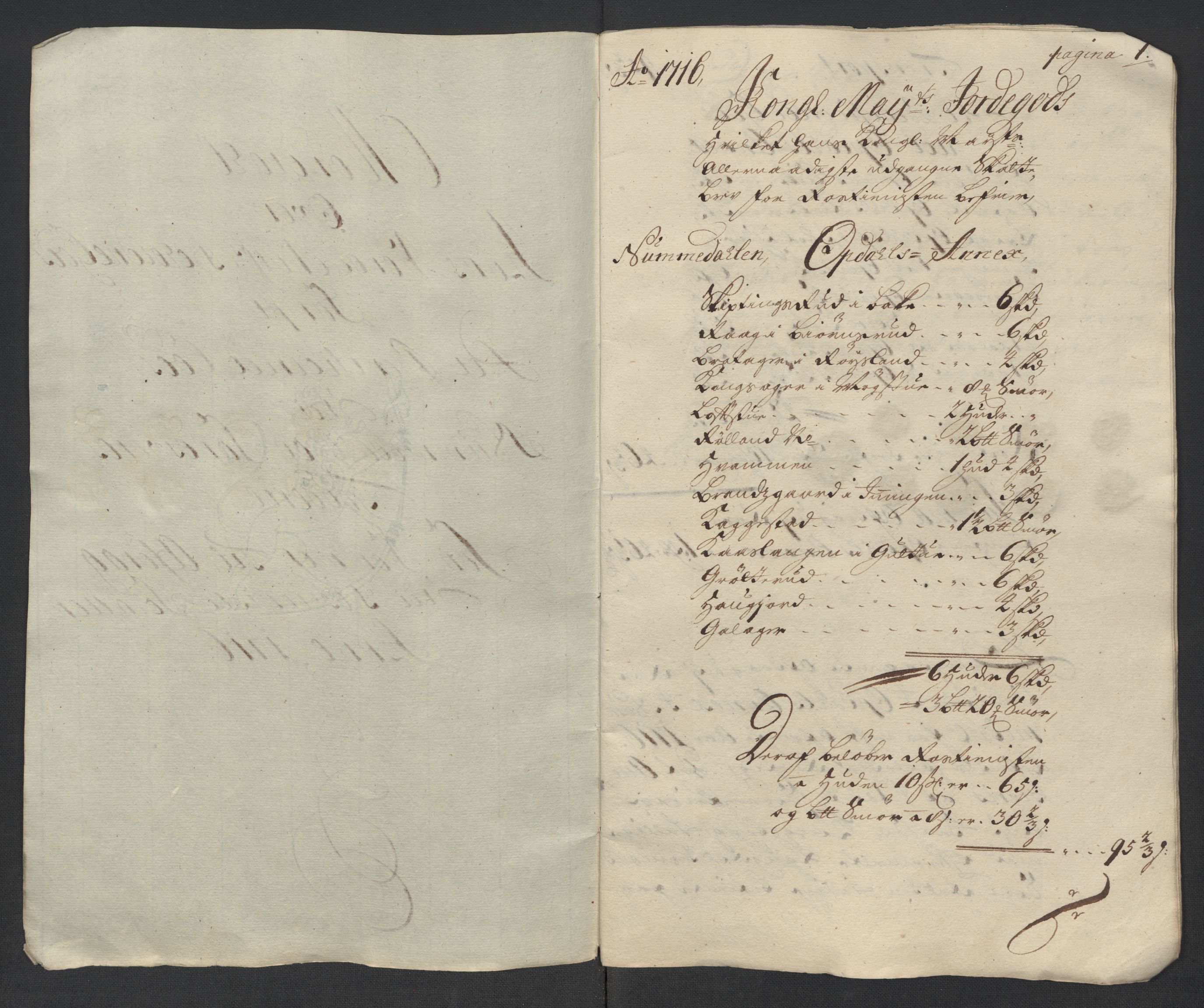 Rentekammeret inntil 1814, Reviderte regnskaper, Fogderegnskap, RA/EA-4092/R24/L1592: Fogderegnskap Numedal og Sandsvær, 1716, p. 346