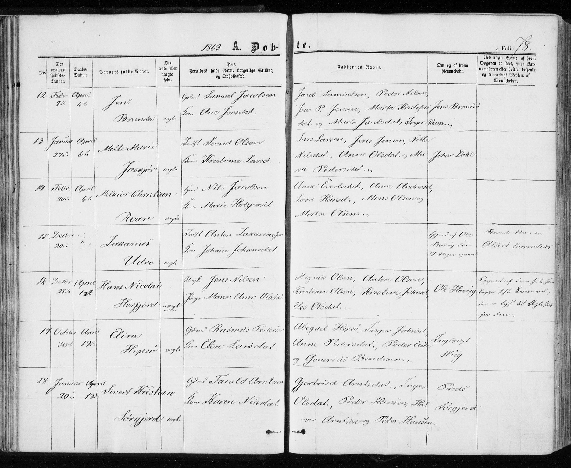 Ministerialprotokoller, klokkerbøker og fødselsregistre - Sør-Trøndelag, SAT/A-1456/657/L0705: Parish register (official) no. 657A06, 1858-1867, p. 78