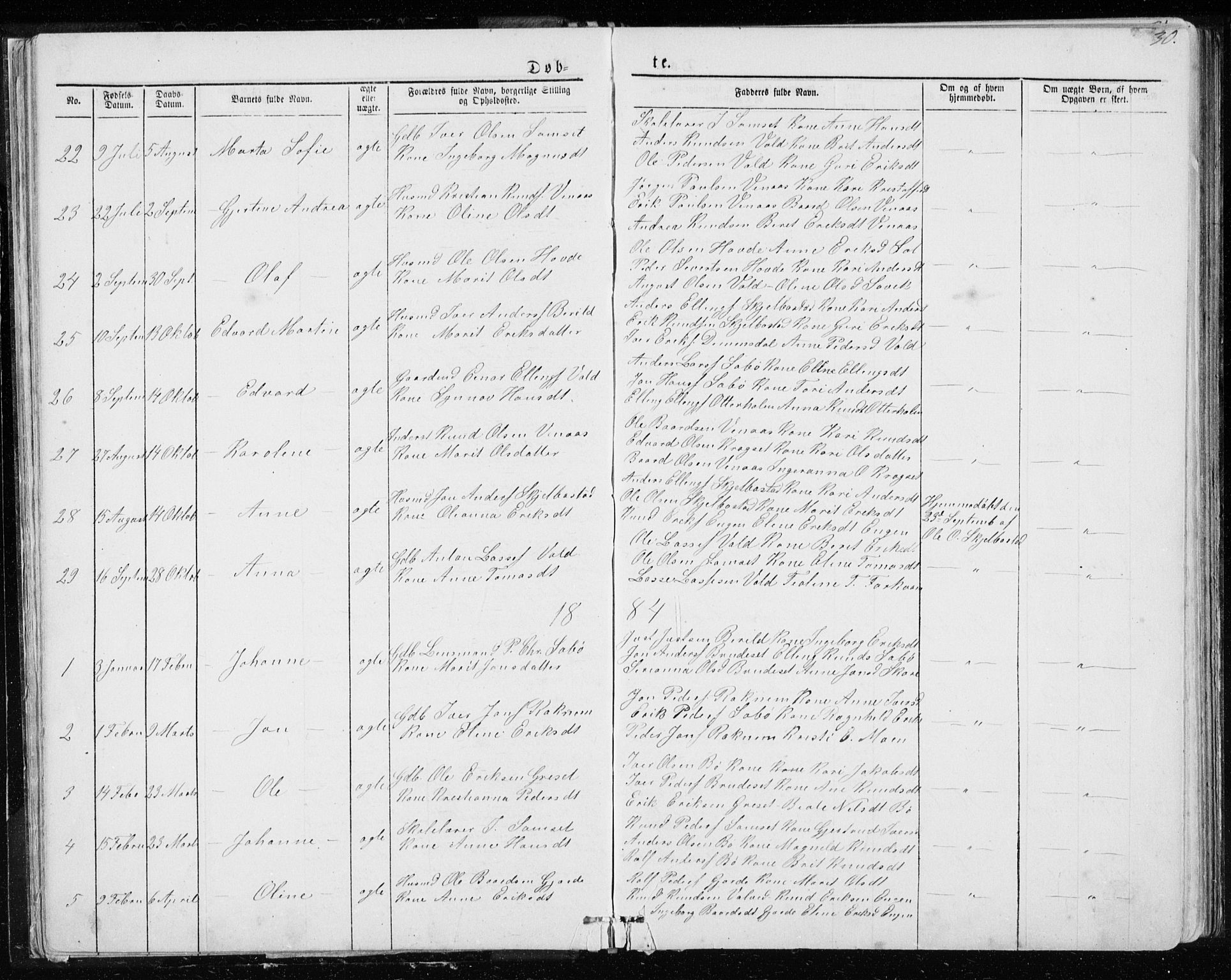 Ministerialprotokoller, klokkerbøker og fødselsregistre - Møre og Romsdal, SAT/A-1454/543/L0564: Parish register (copy) no. 543C02, 1867-1915, p. 30