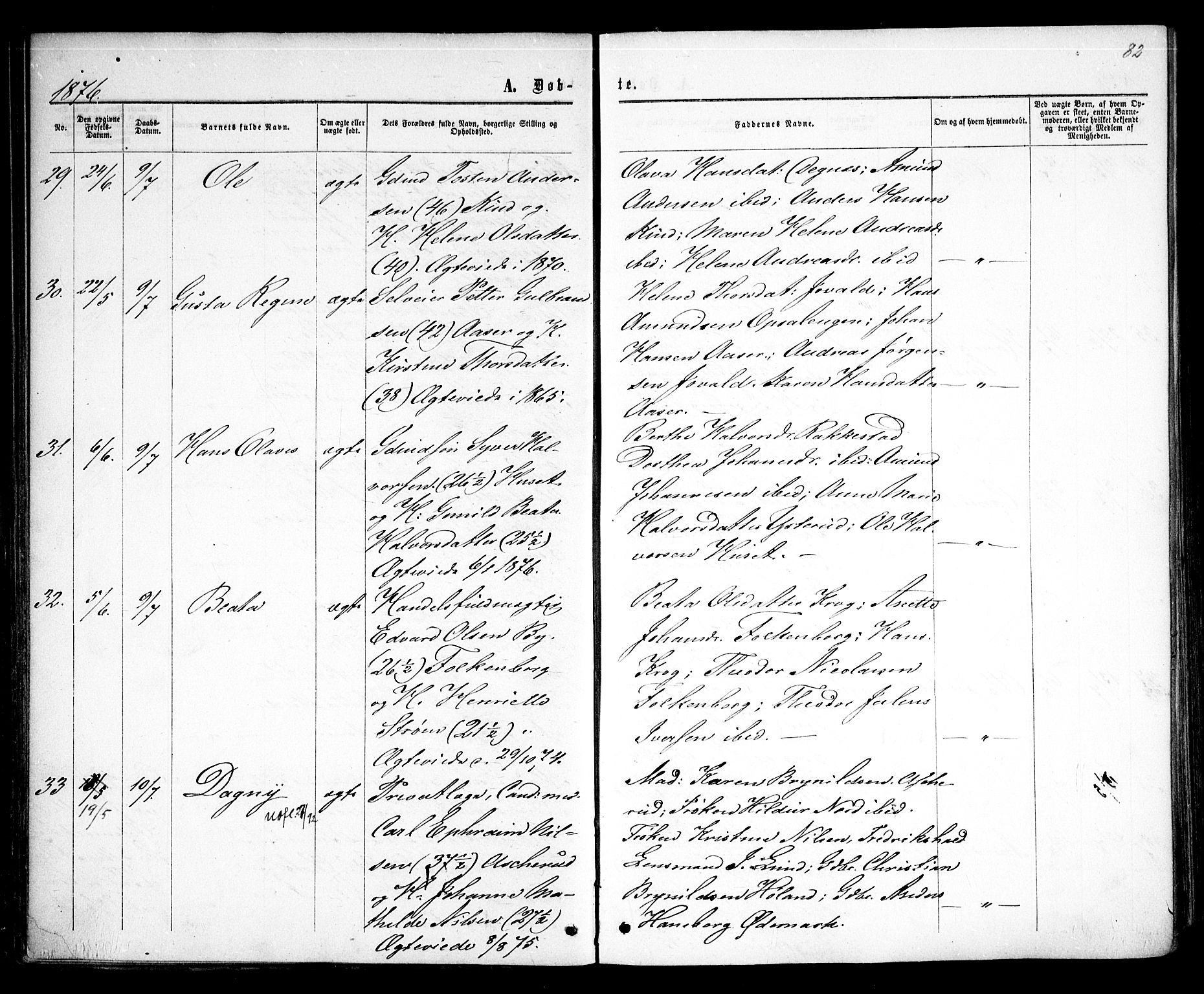 Rødenes prestekontor Kirkebøker, AV/SAO-A-2005/F/Fa/L0008: Parish register (official) no. I 8, 1869-1879, p. 82