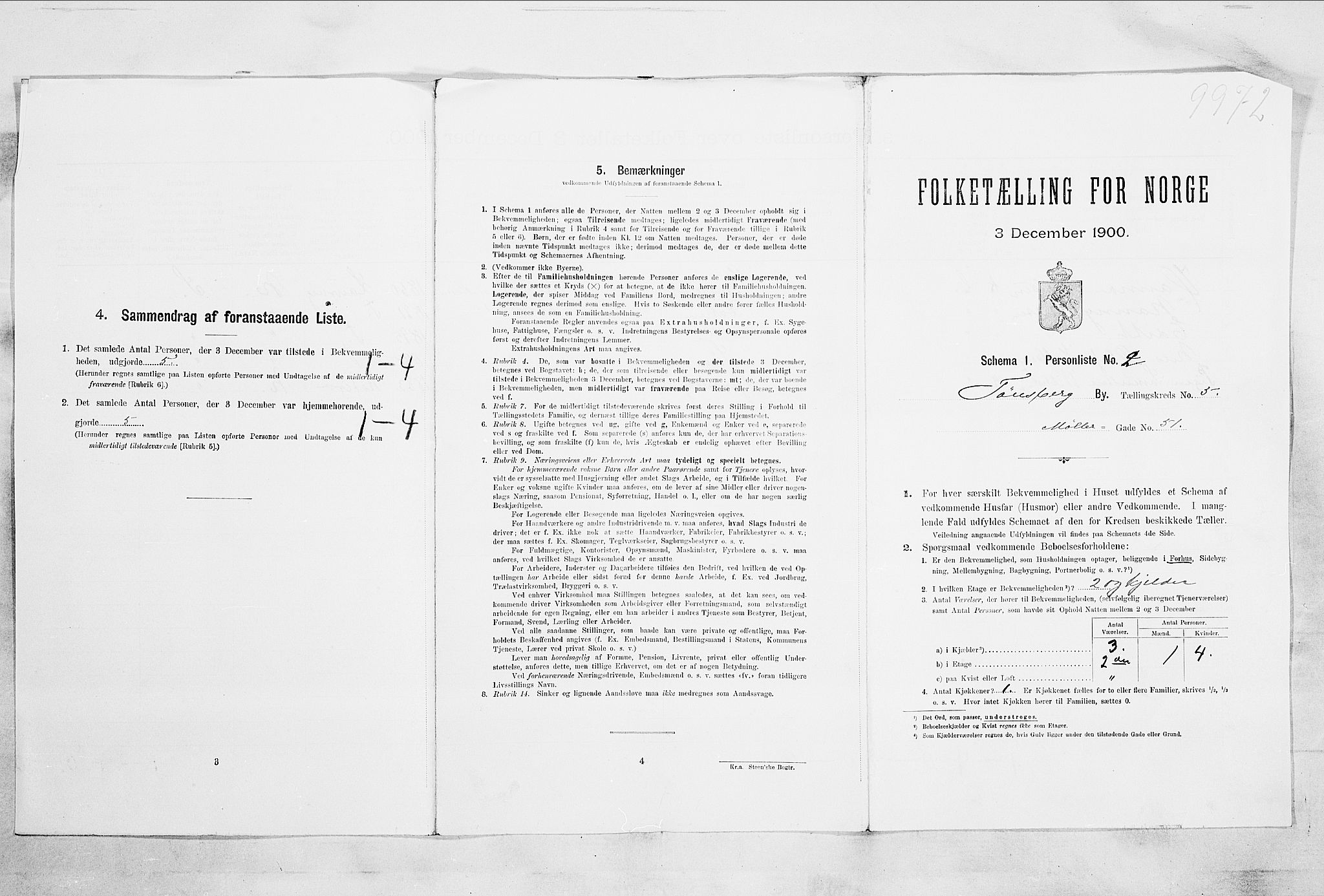 RA, 1900 census for Tønsberg, 1900, p. 882