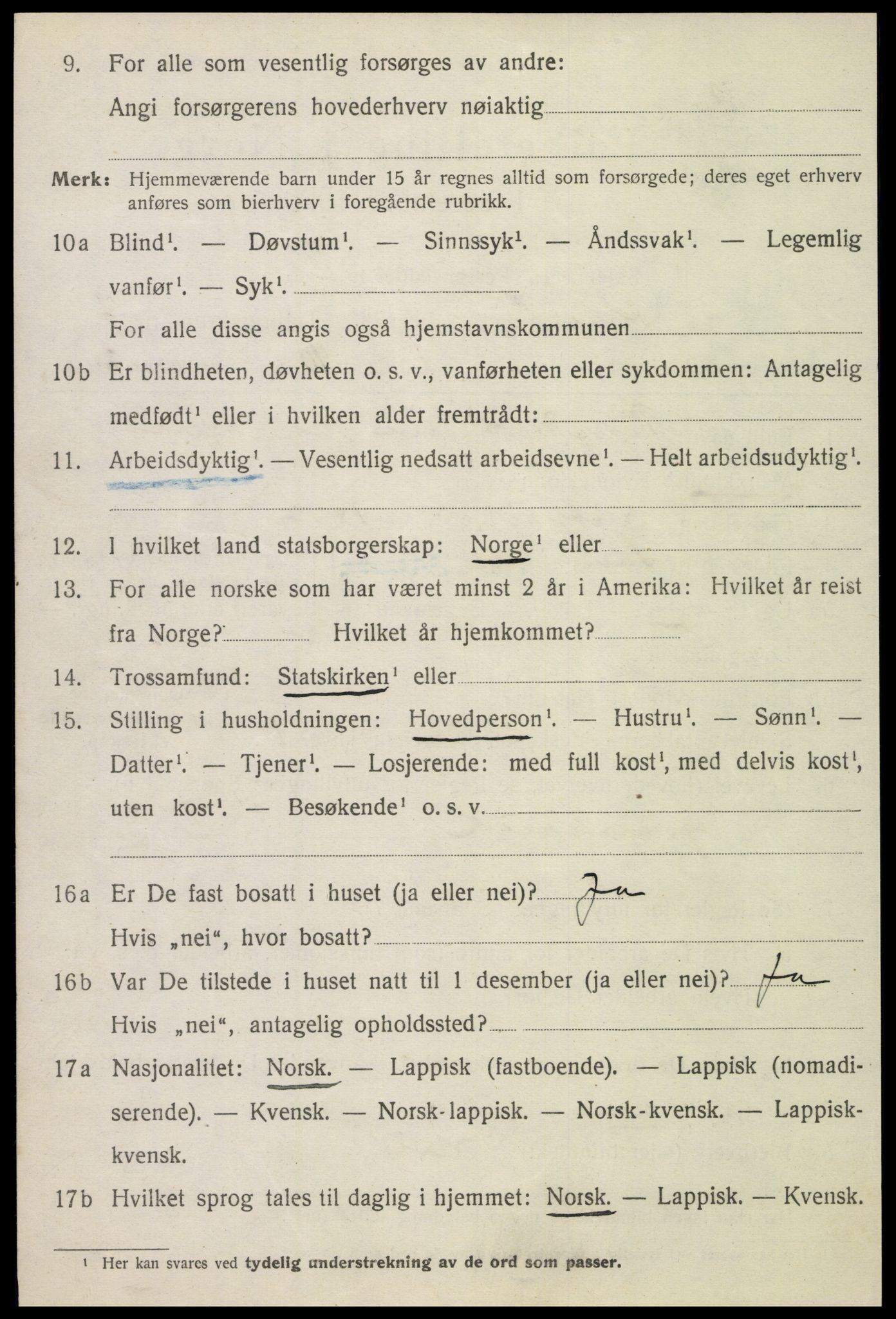 SAT, 1920 census for Otterøy, 1920, p. 2598