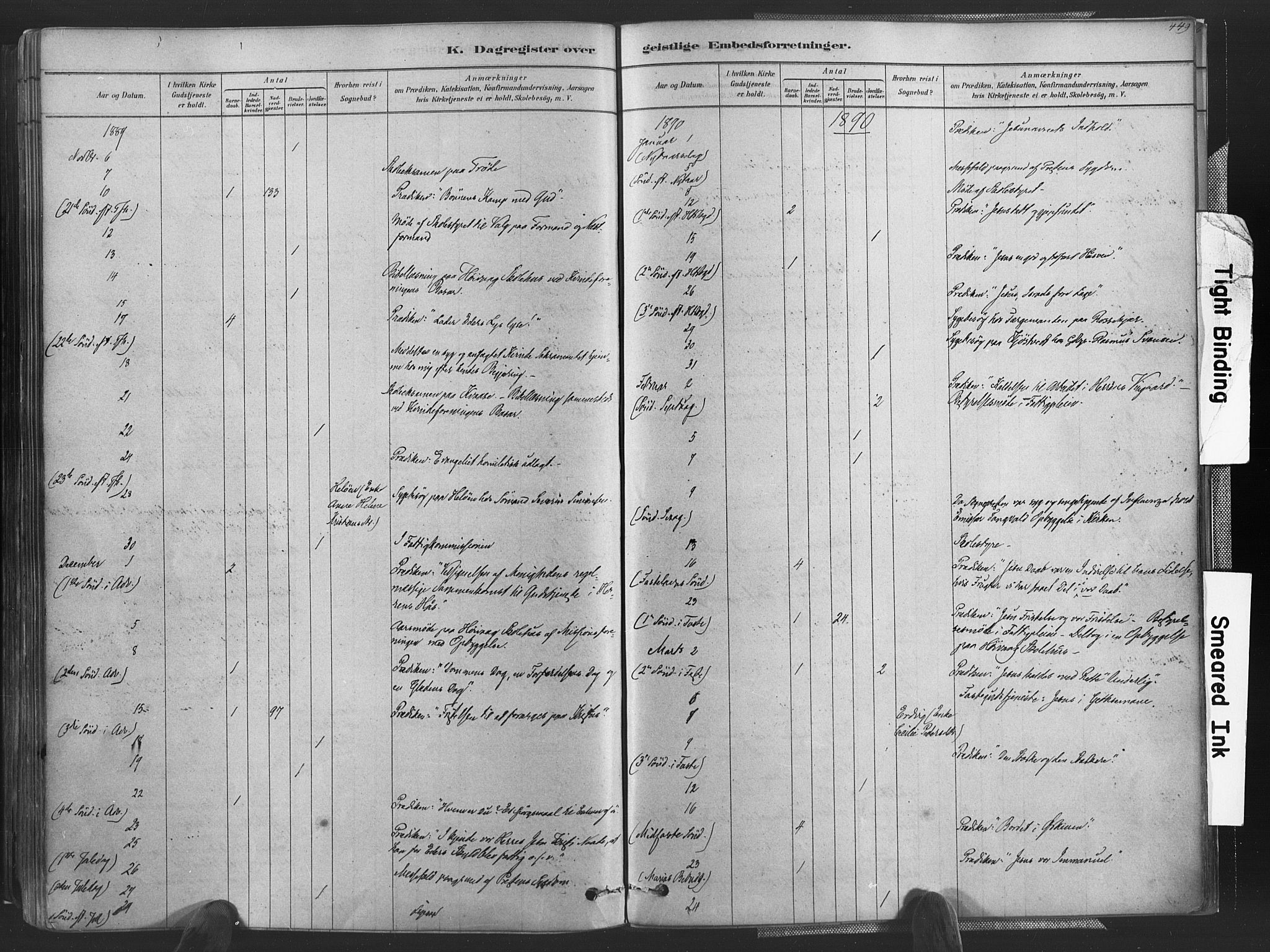 Høvåg sokneprestkontor, SAK/1111-0025/F/Fa/L0005: Parish register (official) no. A 5, 1878-1893, p. 449