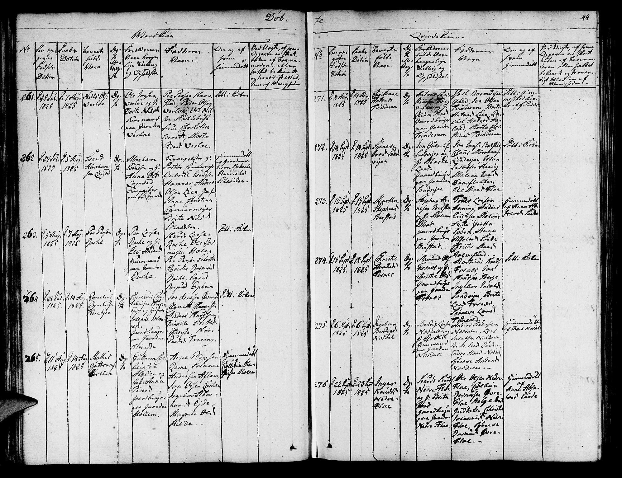 Innvik sokneprestembete, SAB/A-80501: Parish register (official) no. A 3, 1820-1832, p. 44