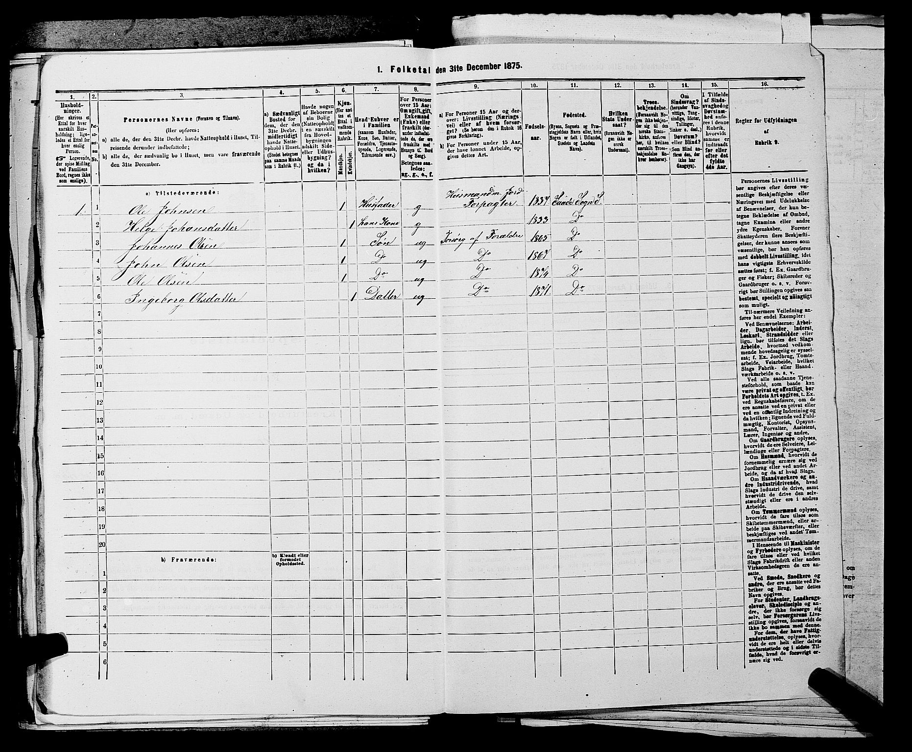 SAKO, 1875 census for 0822P Sauherad, 1875, p. 290