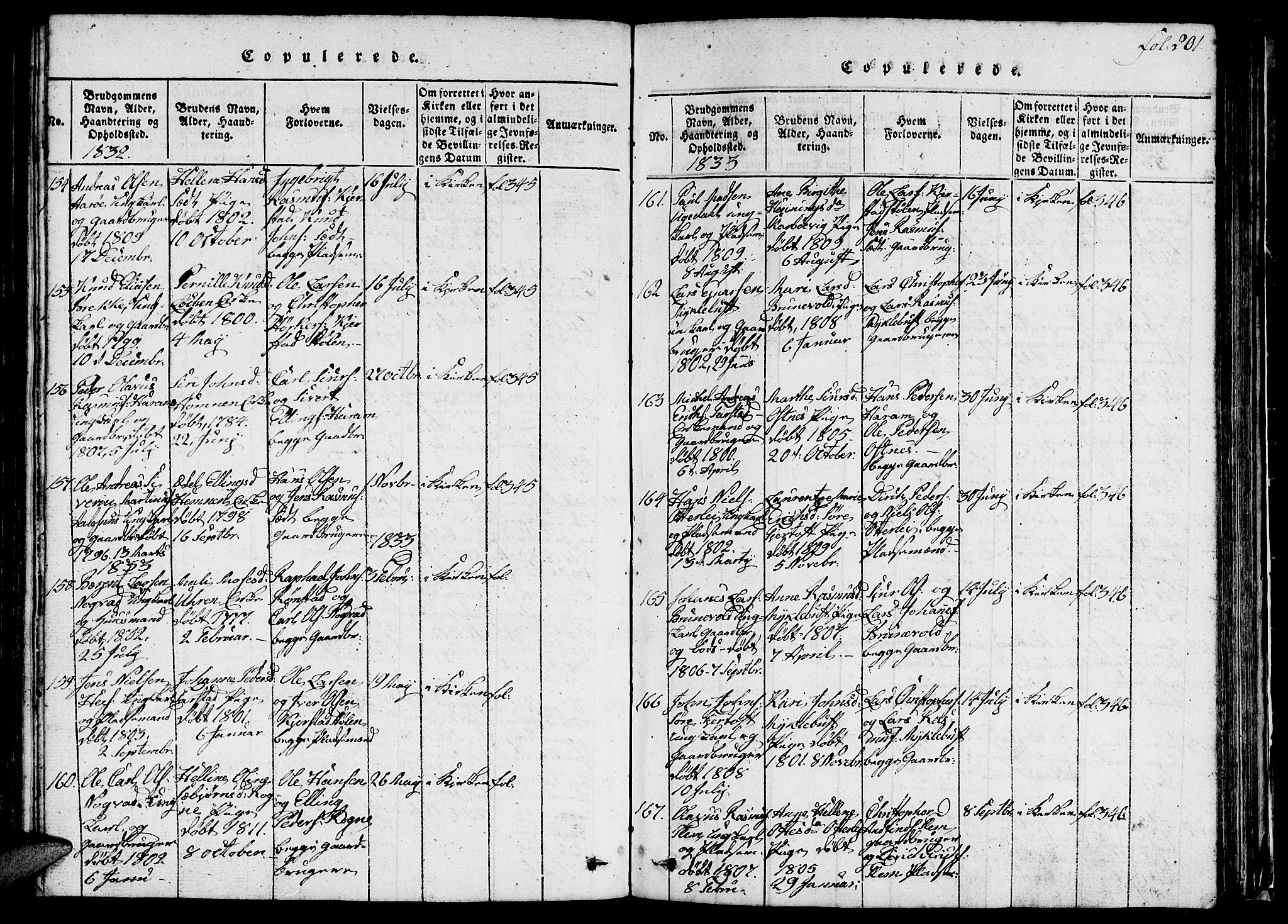 Ministerialprotokoller, klokkerbøker og fødselsregistre - Møre og Romsdal, AV/SAT-A-1454/536/L0506: Parish register (copy) no. 536C01, 1818-1859, p. 201