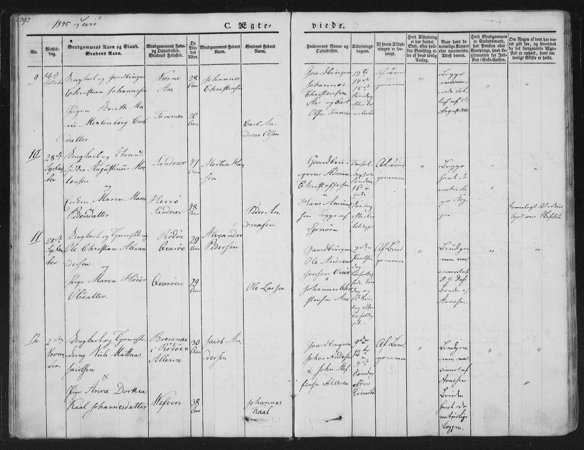 Ministerialprotokoller, klokkerbøker og fødselsregistre - Nordland, AV/SAT-A-1459/839/L0566: Parish register (official) no. 839A03, 1825-1862, p. 393