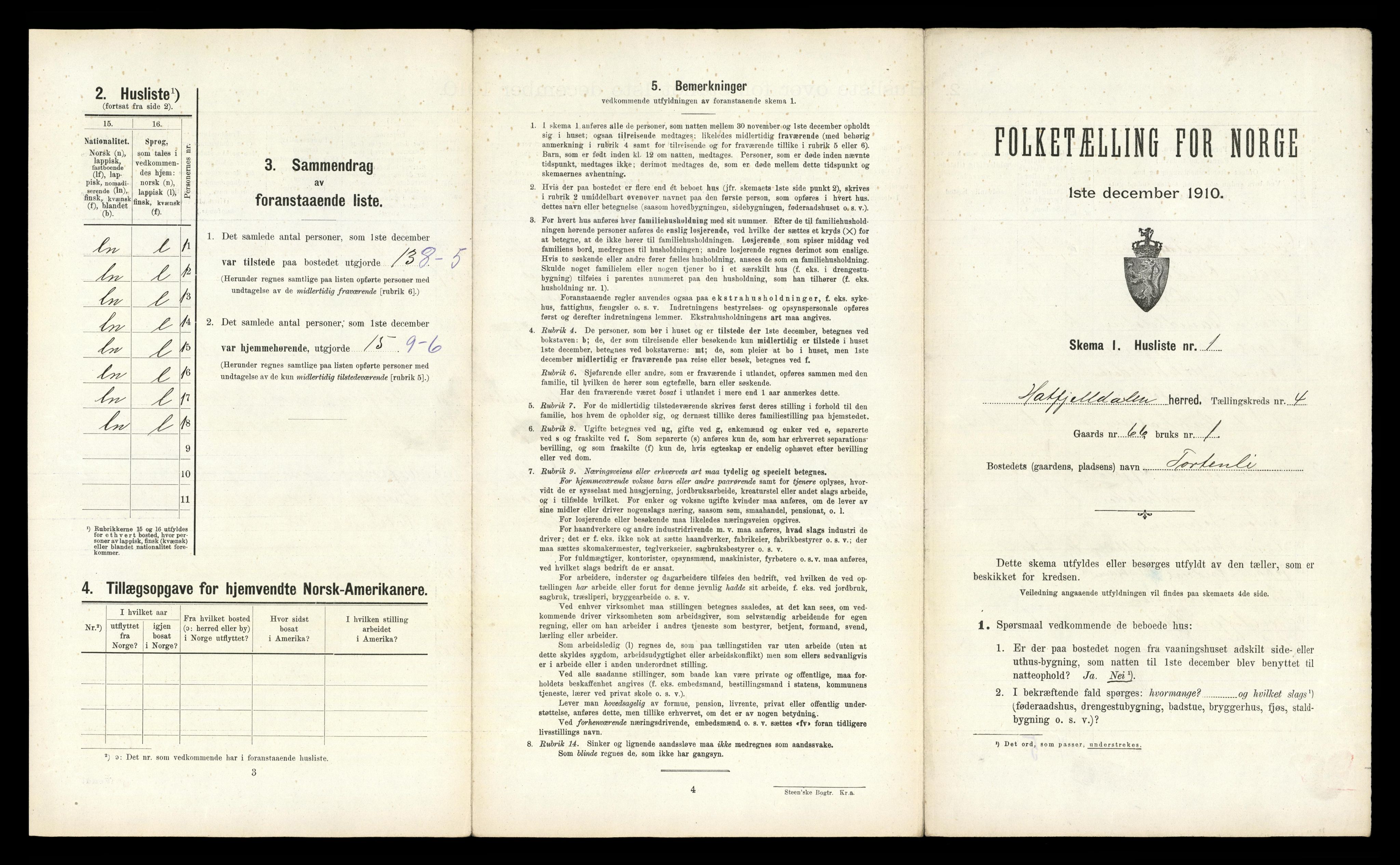 RA, 1910 census for Hattfjelldal, 1910, p. 211