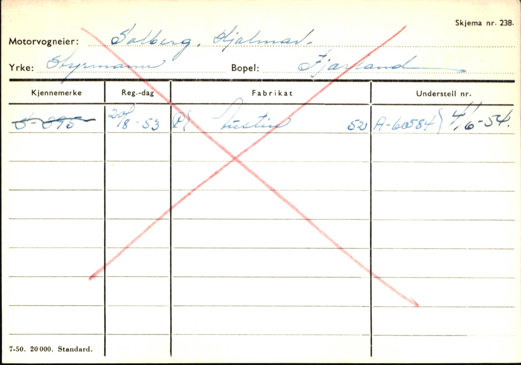 Statens vegvesen, Sogn og Fjordane vegkontor, AV/SAB-A-5301/4/F/L0145: Registerkort Vågsøy S-Å. Årdal I-P, 1945-1975, p. 1416