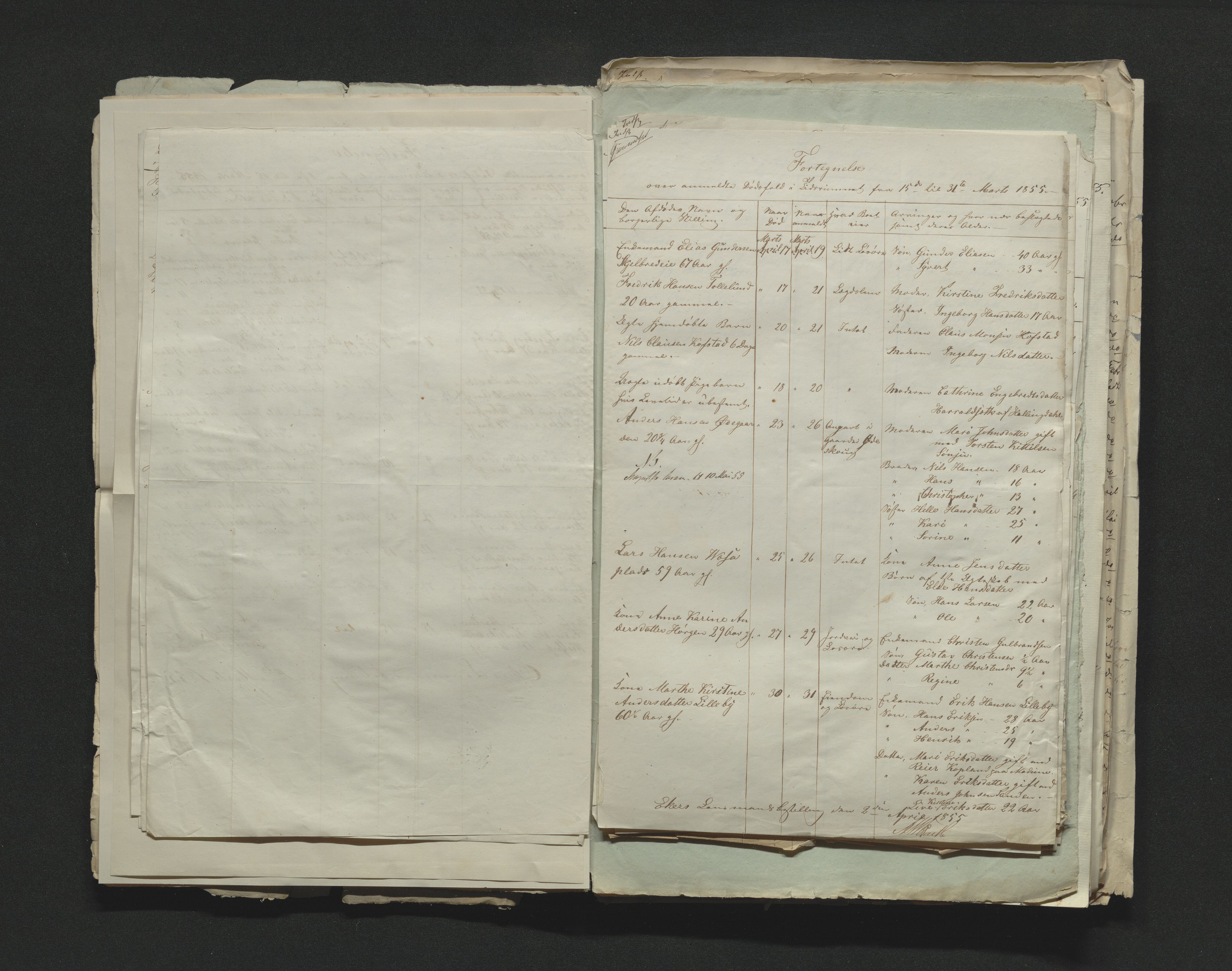 Eiker, Modum og Sigdal sorenskriveri, AV/SAKO-A-123/H/Ha/Hab/L0009: Dødsfallsmeldinger, 1854-1857, p. 149