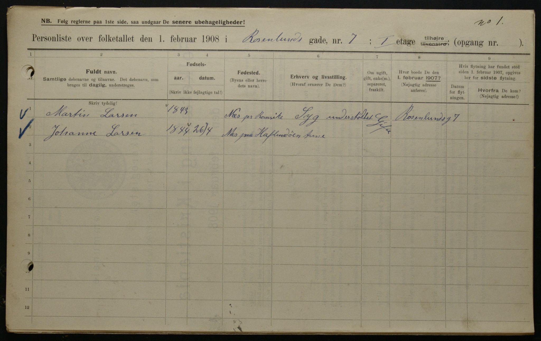OBA, Municipal Census 1908 for Kristiania, 1908, p. 75627