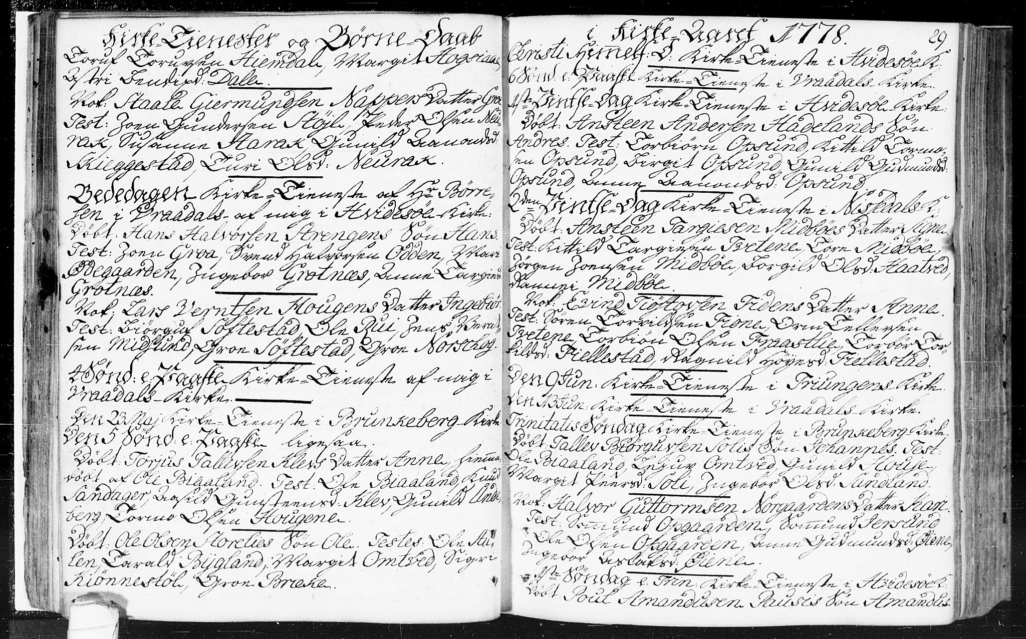 Kviteseid kirkebøker, SAKO/A-276/F/Fa/L0002: Parish register (official) no. I 2, 1773-1786, p. 29