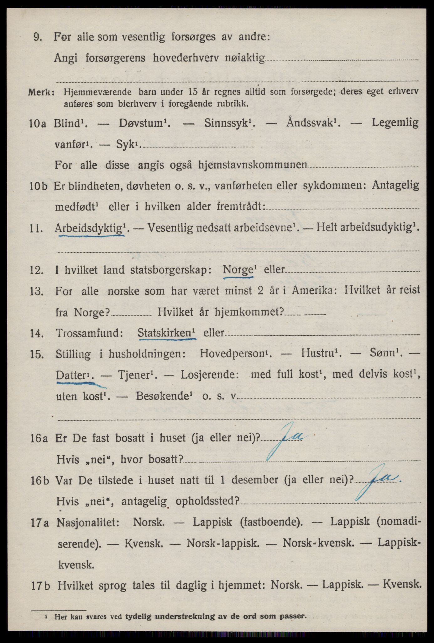 SAT, 1920 census for Selbu, 1920, p. 2045