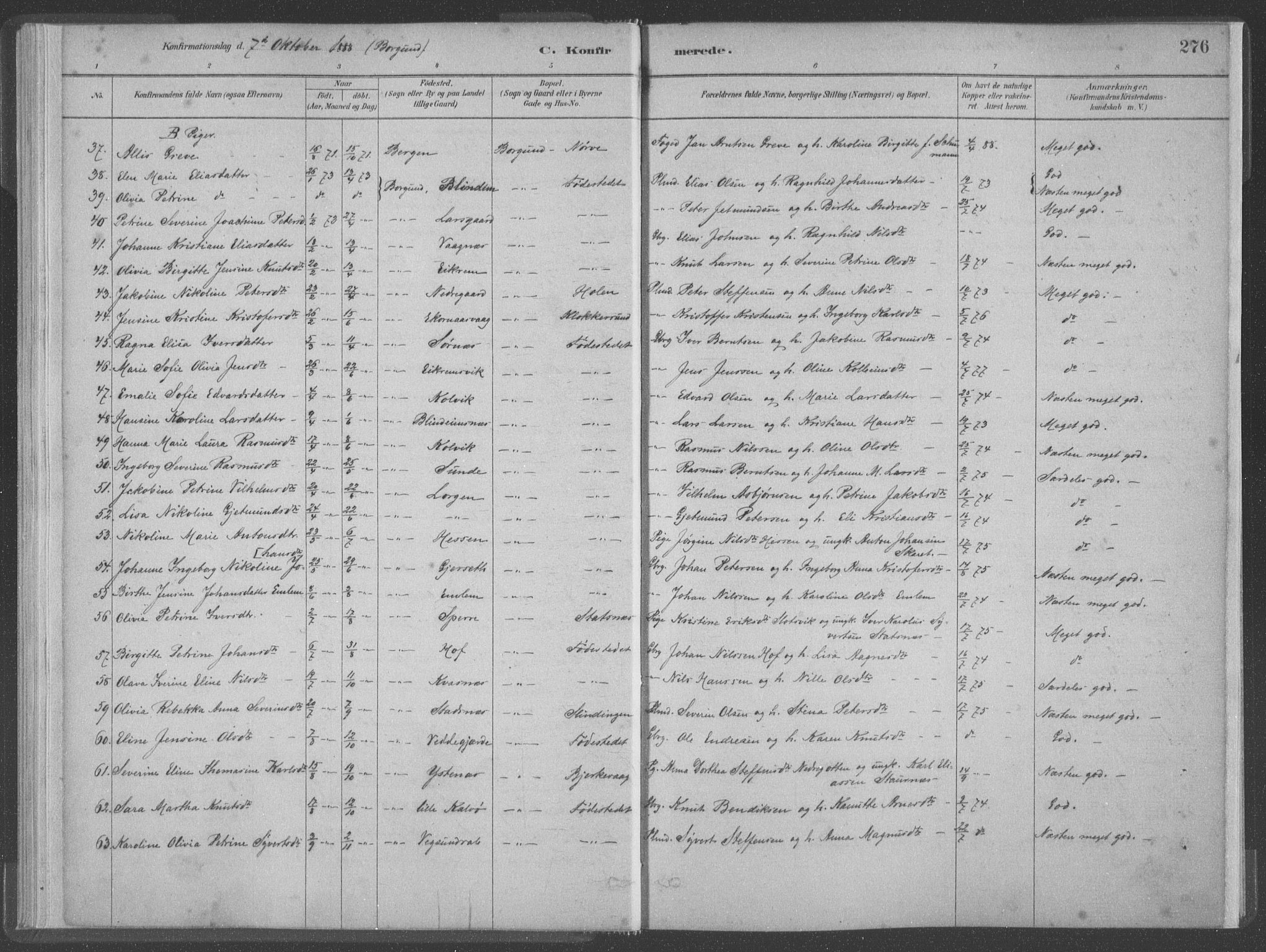 Ministerialprotokoller, klokkerbøker og fødselsregistre - Møre og Romsdal, AV/SAT-A-1454/528/L0402: Parish register (official) no. 528A12II, 1880-1903, p. 276