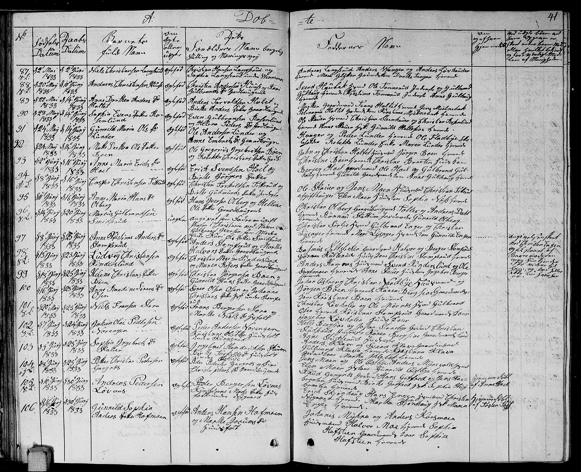 Høland prestekontor Kirkebøker, AV/SAO-A-10346a/G/Ga/L0002: Parish register (copy) no. I 2, 1827-1845, p. 41