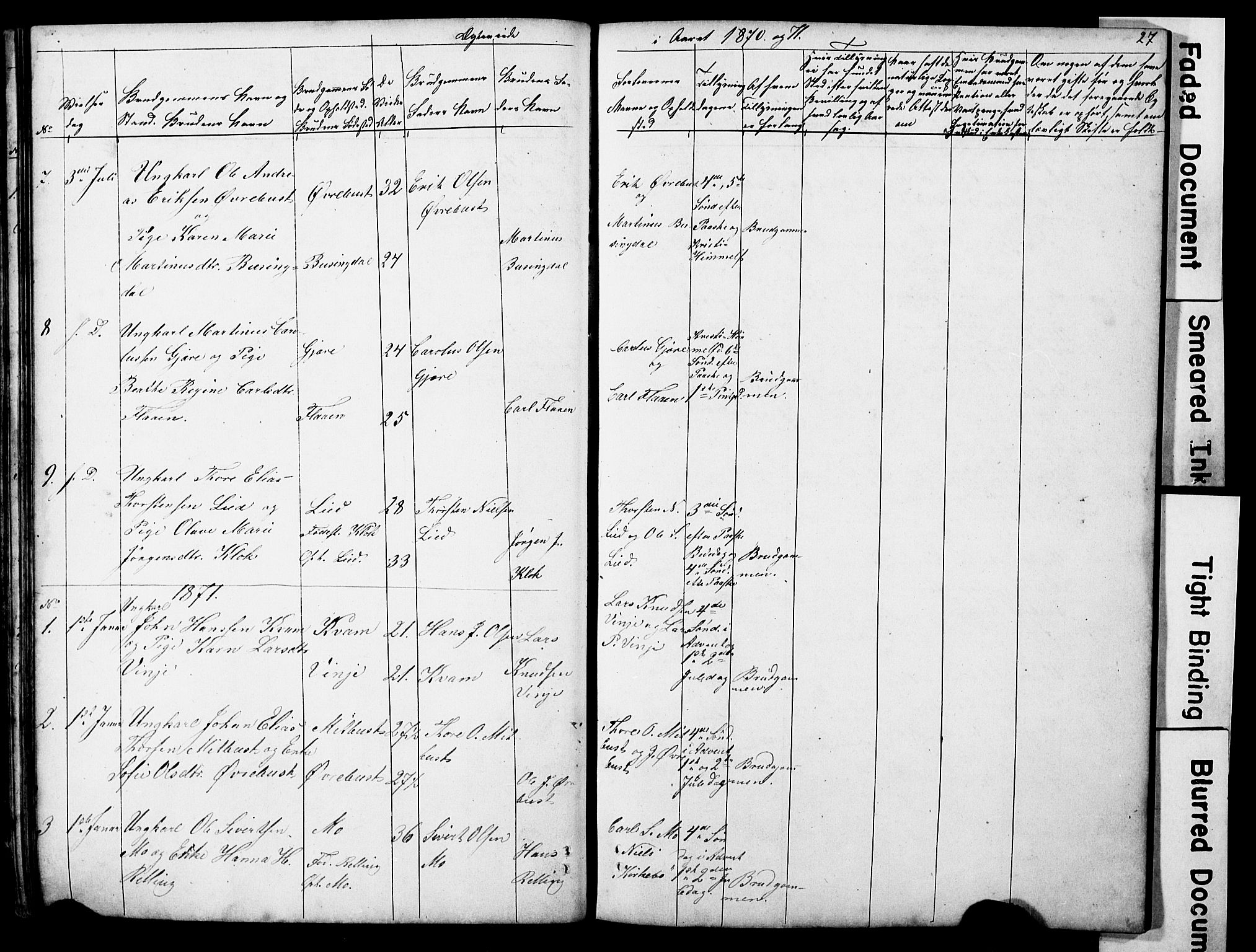 Ministerialprotokoller, klokkerbøker og fødselsregistre - Møre og Romsdal, AV/SAT-A-1454/521/L0301: Parish register (copy) no. 521C02, 1854-1881, p. 27