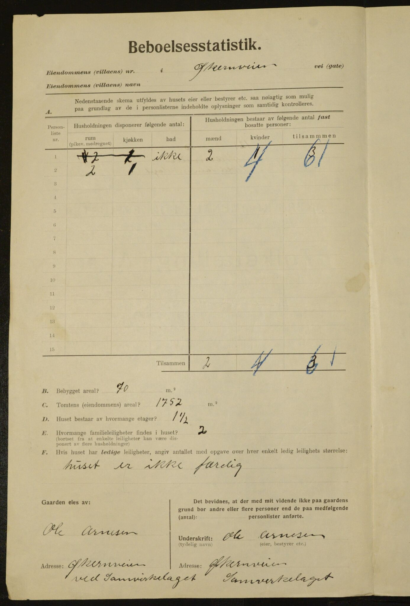 , Municipal Census 1923 for Aker, 1923, p. 35375