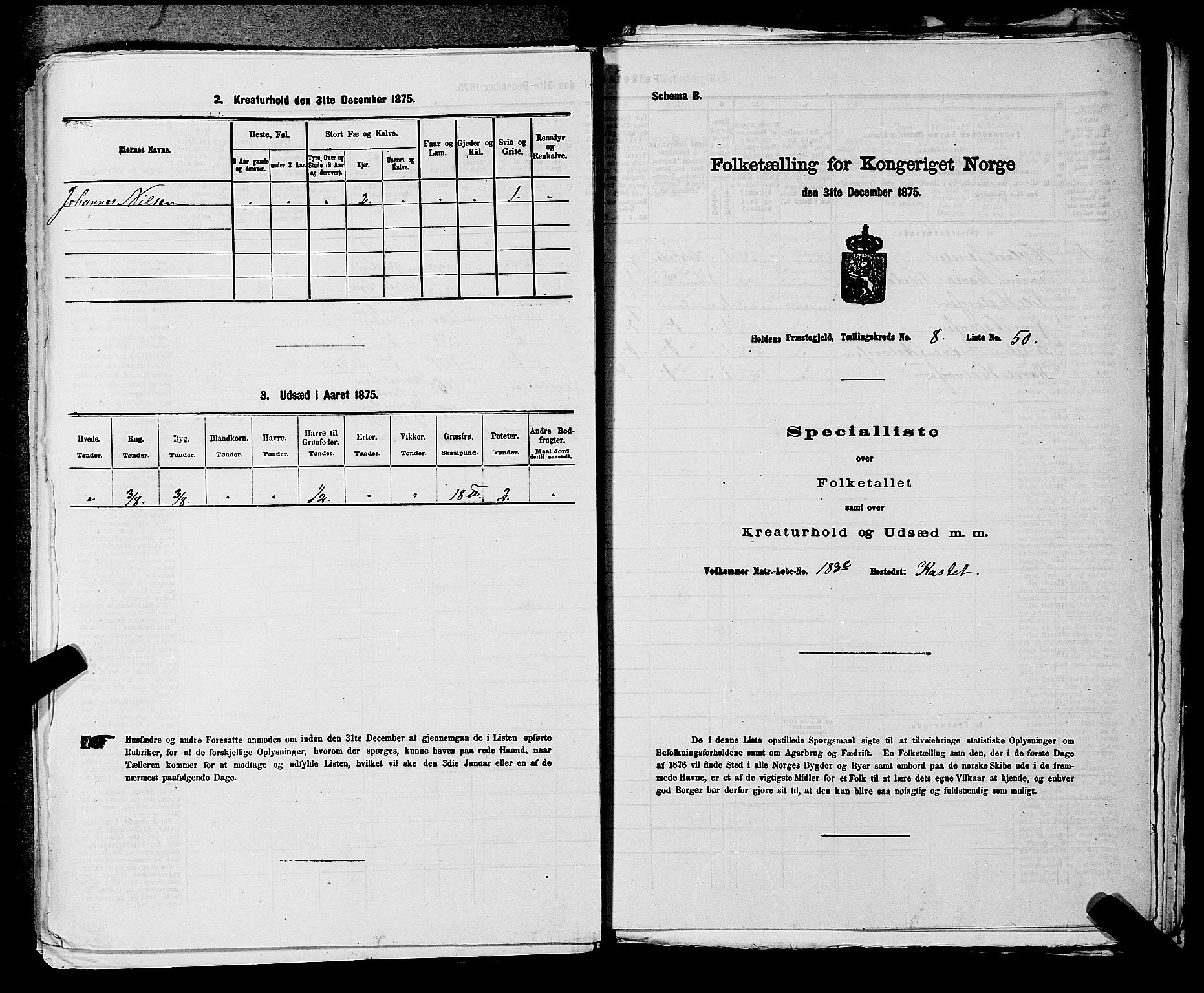 SAKO, 1875 census for 0819P Holla, 1875, p. 1064