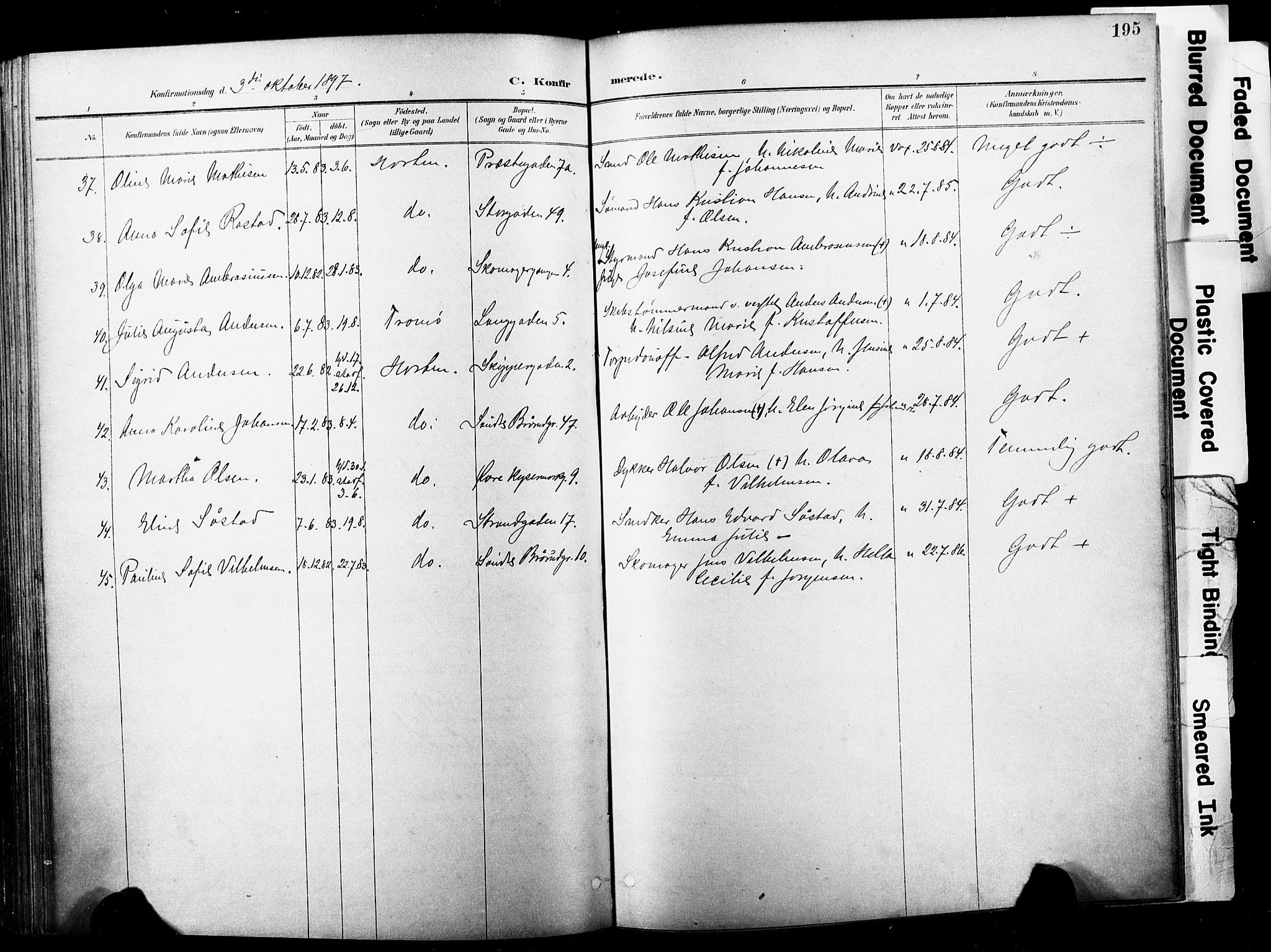 Horten kirkebøker, AV/SAKO-A-348/F/Fa/L0005: Parish register (official) no. 5, 1896-1904, p. 195